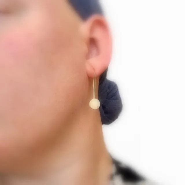 Gold-filled Disc Pendulum Earrings, Yellow or Rose Gold-filled Modern Earrings, Circle Minimalist Threader Earrings