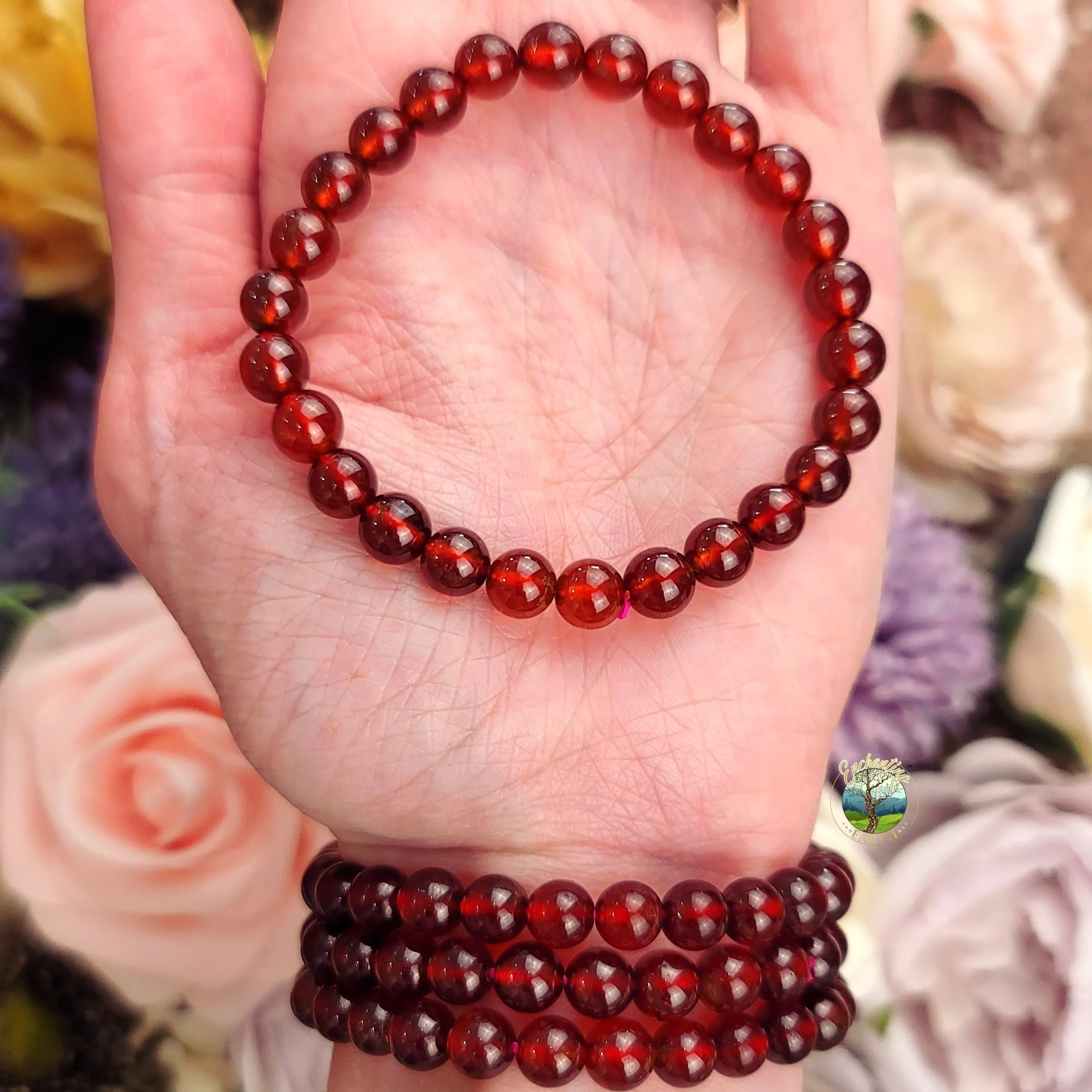 Hessonite Garnet Bracelet (AAA Grade) for Creativity, Intimacy and Manifestation