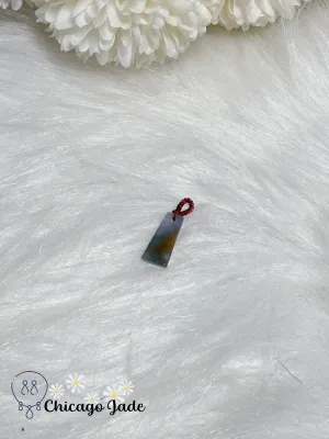 Icy Purple Multi-Color Dainty Pendant Handmade Grade A Type A Authentic Untreated Burma Jadeite Jade Feicui