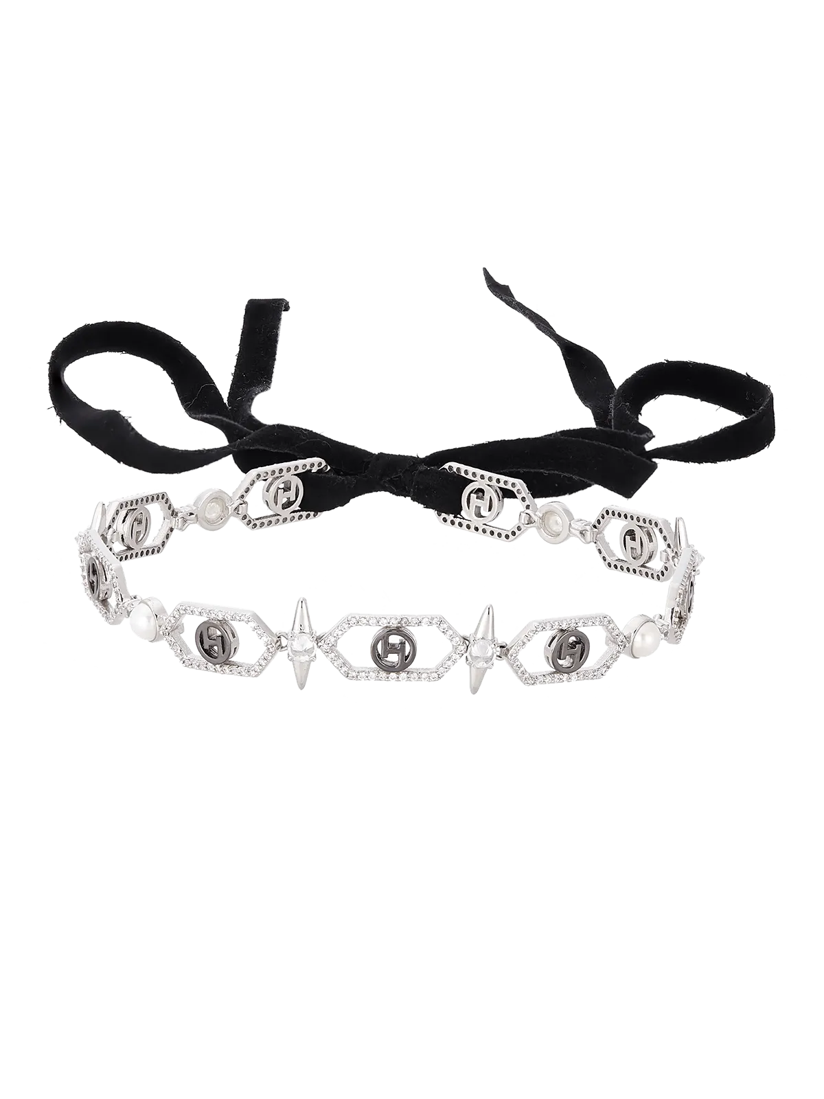 Joey King In OH Celeste Sirius Embellished Choker Necklace