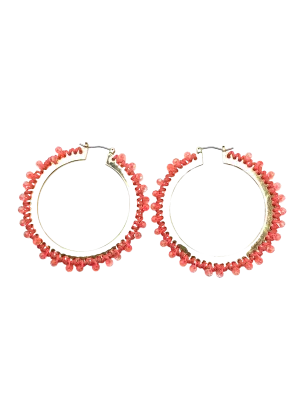 Kate Spade Coral Hoop Earrings