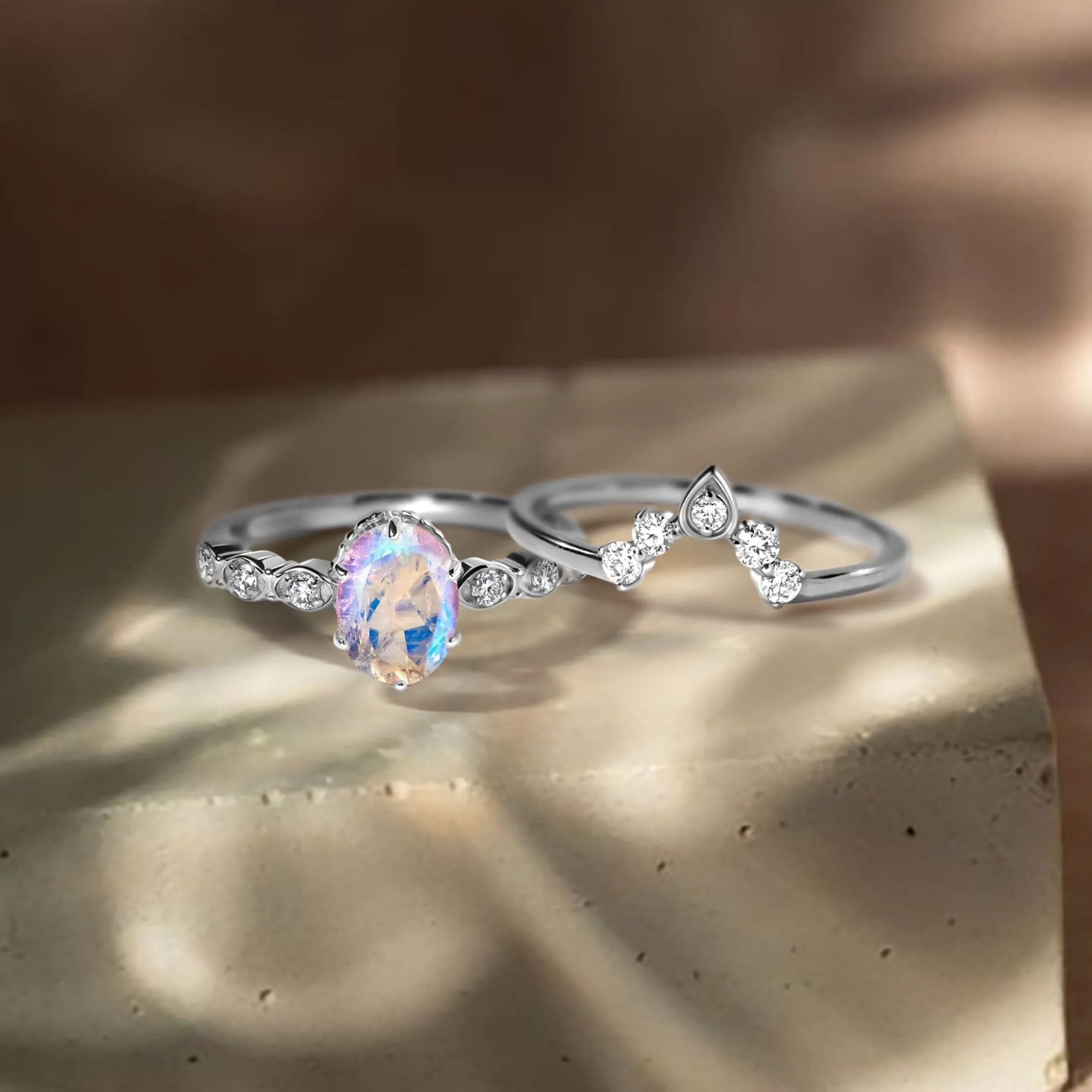 Lab Diamond Mirth Ring & Vow Band