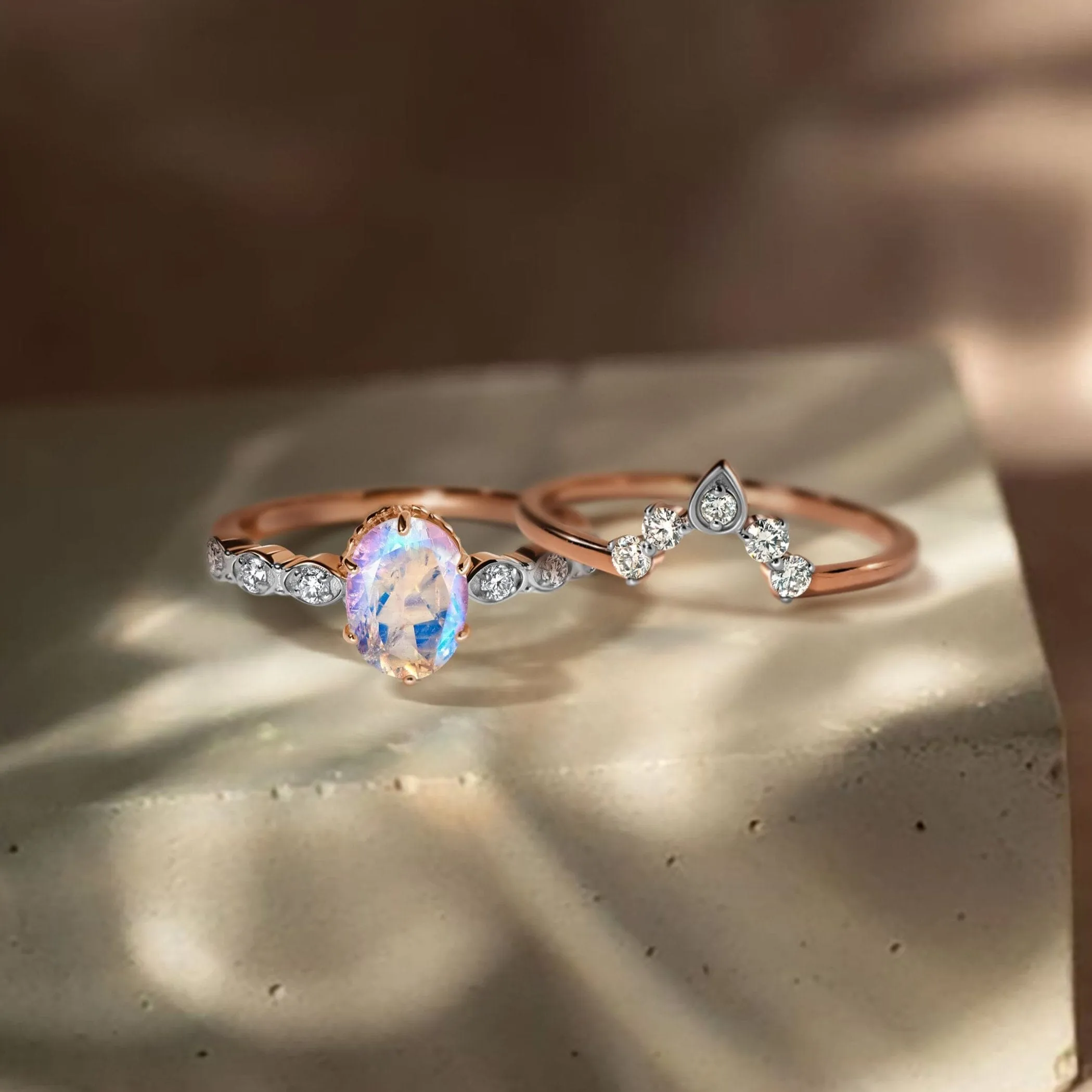 Lab Diamond Mirth Ring & Vow Band