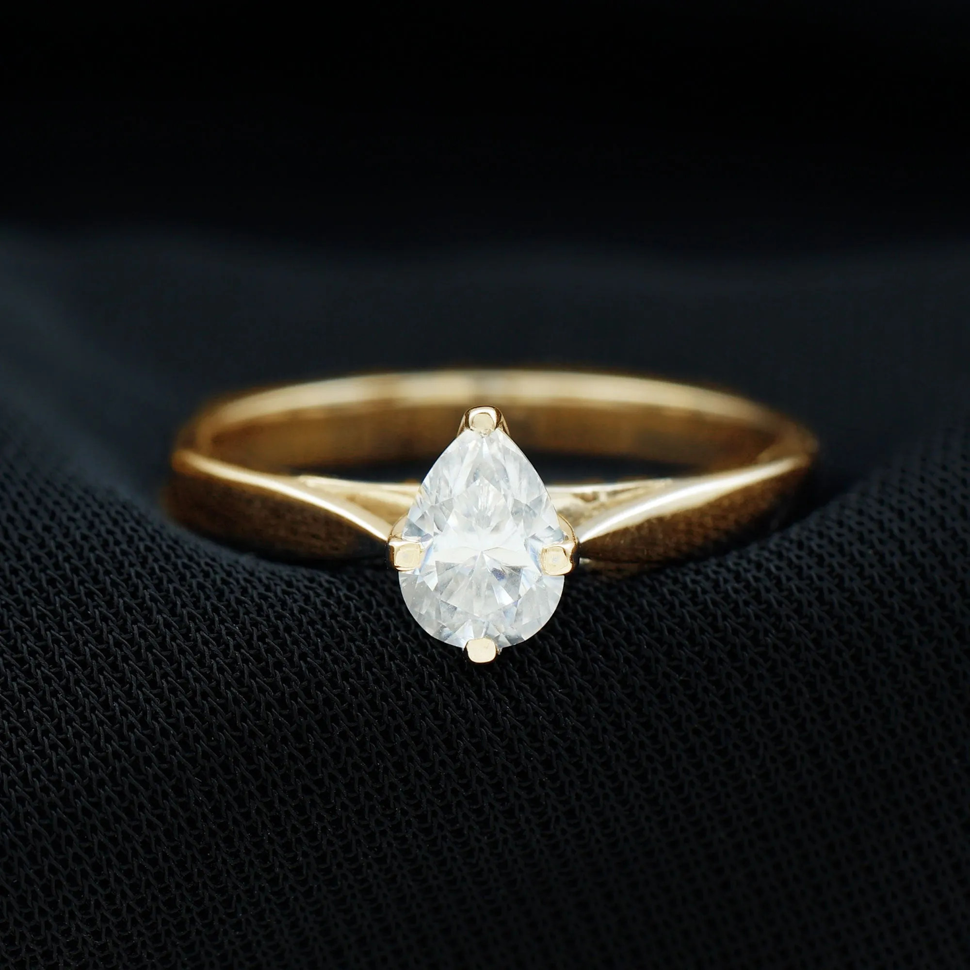 Lab Grown Diamond Teardrop Solitaire Ring