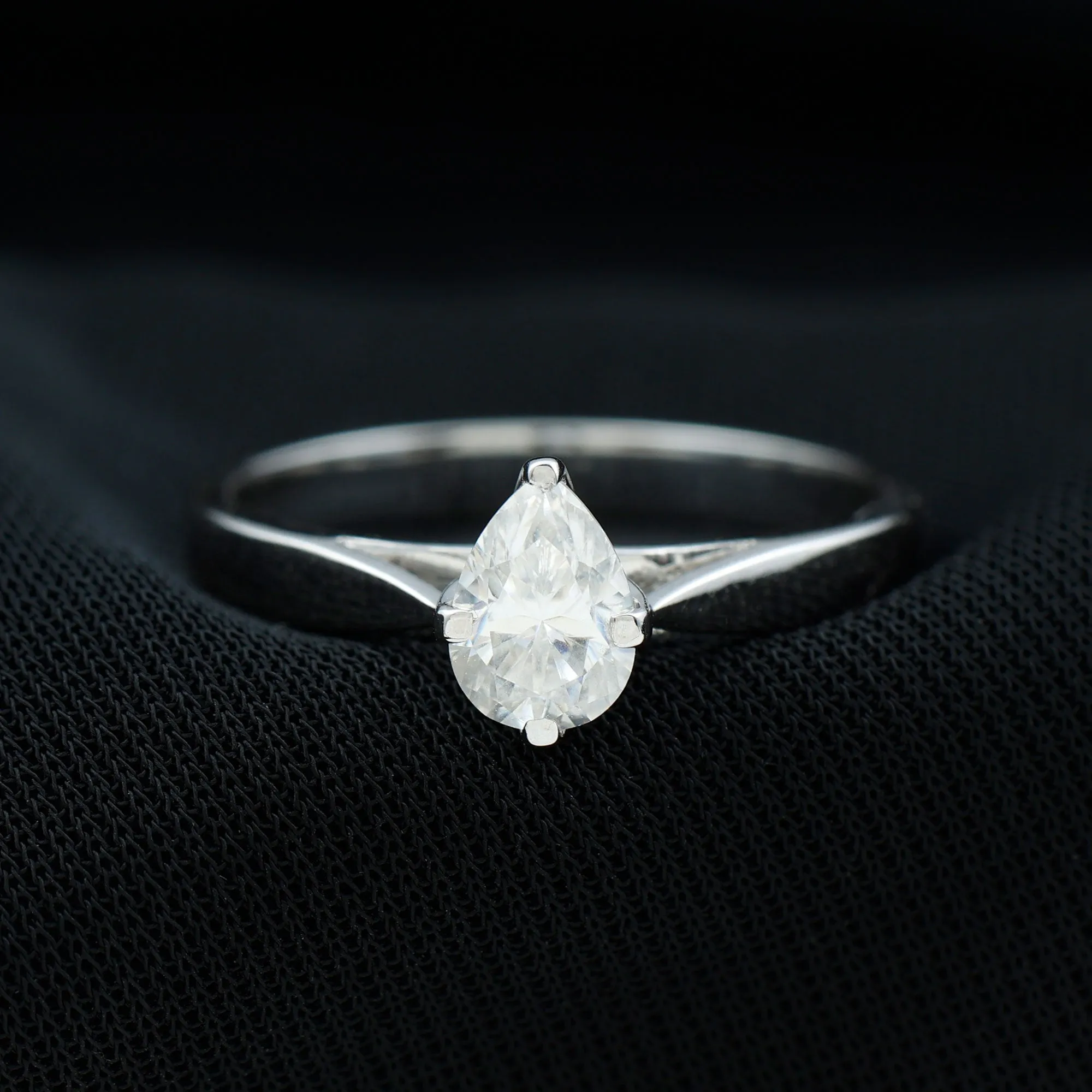 Lab Grown Diamond Teardrop Solitaire Ring