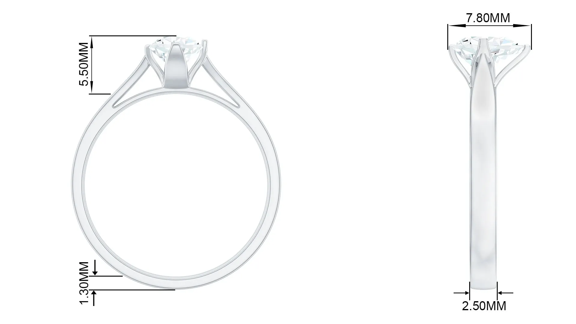 Lab Grown Diamond Teardrop Solitaire Ring