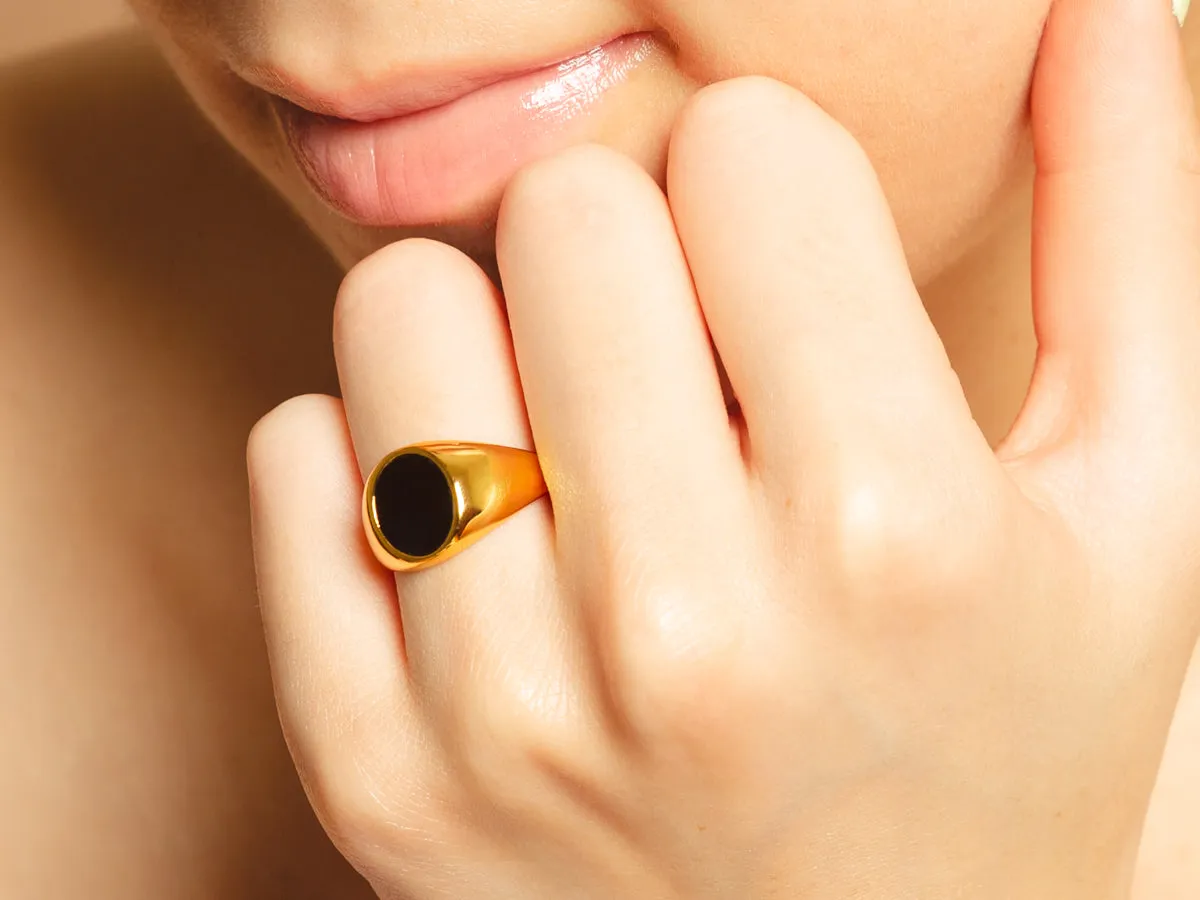 Laurel Black Onyx Ring