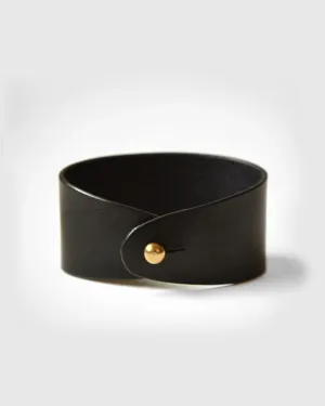Leather Wrap Bracelet / Black
