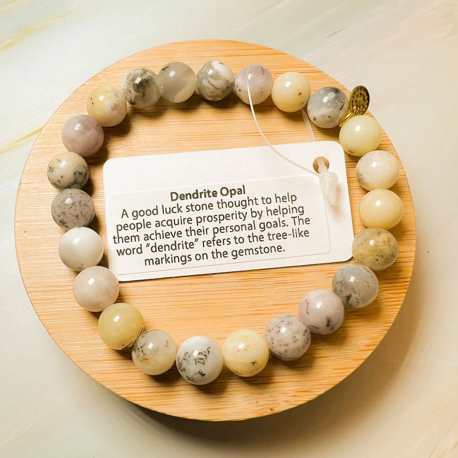 Mala: Dendrite Opal Bead Bracelet