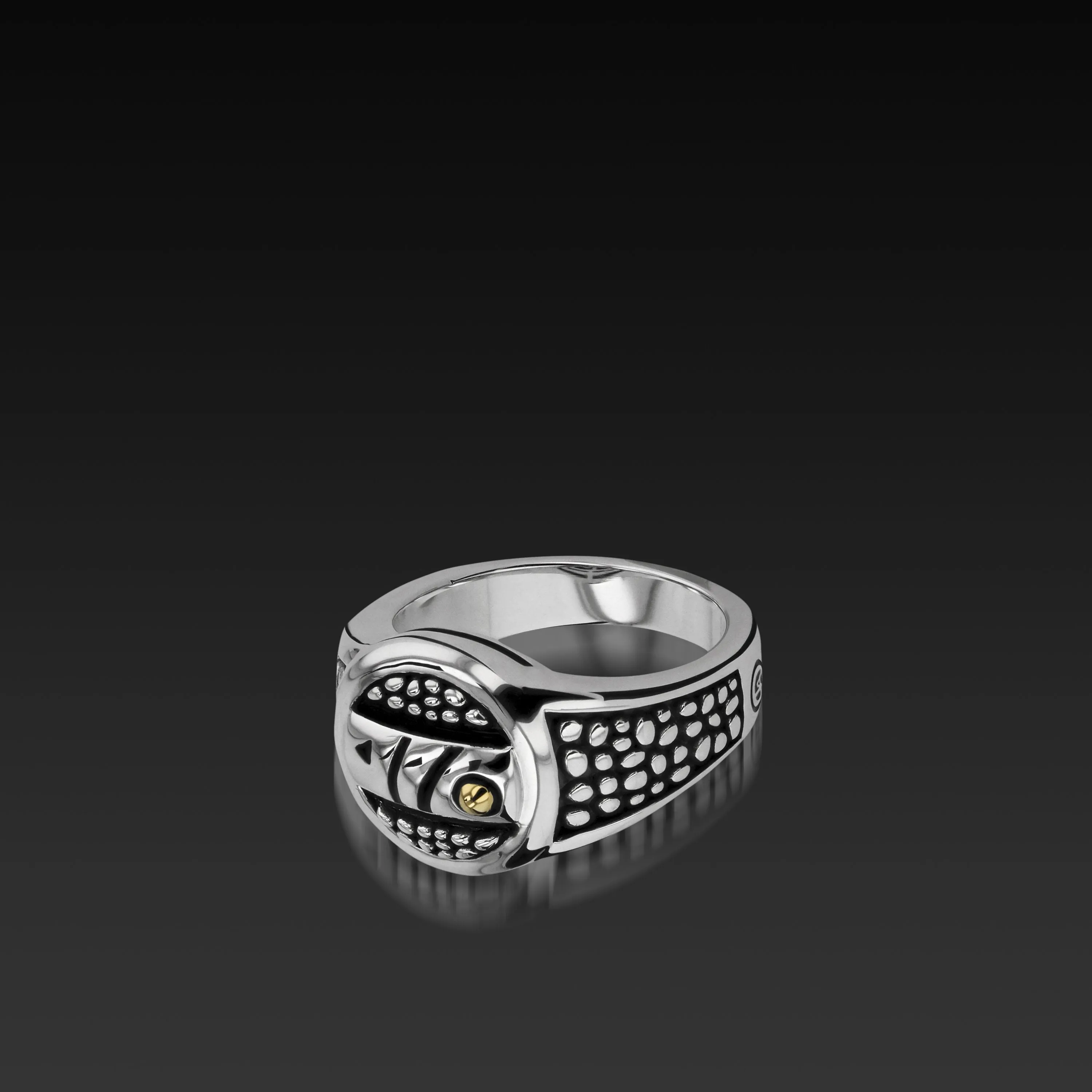 Matrix Round Signet Ring