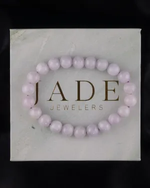 Medium Full Beaded White Jade Bracelet