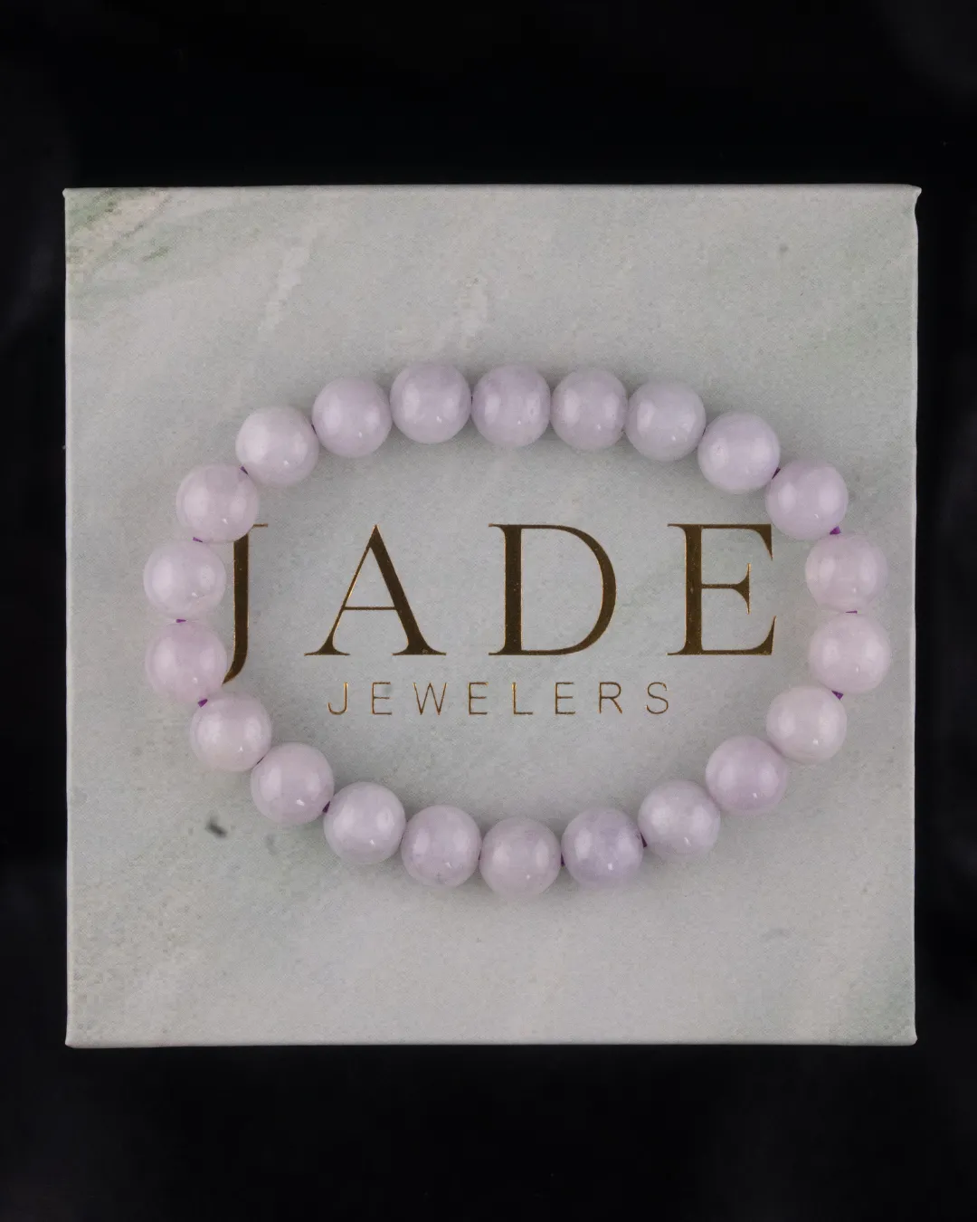 Medium Full Beaded White Jade Bracelet