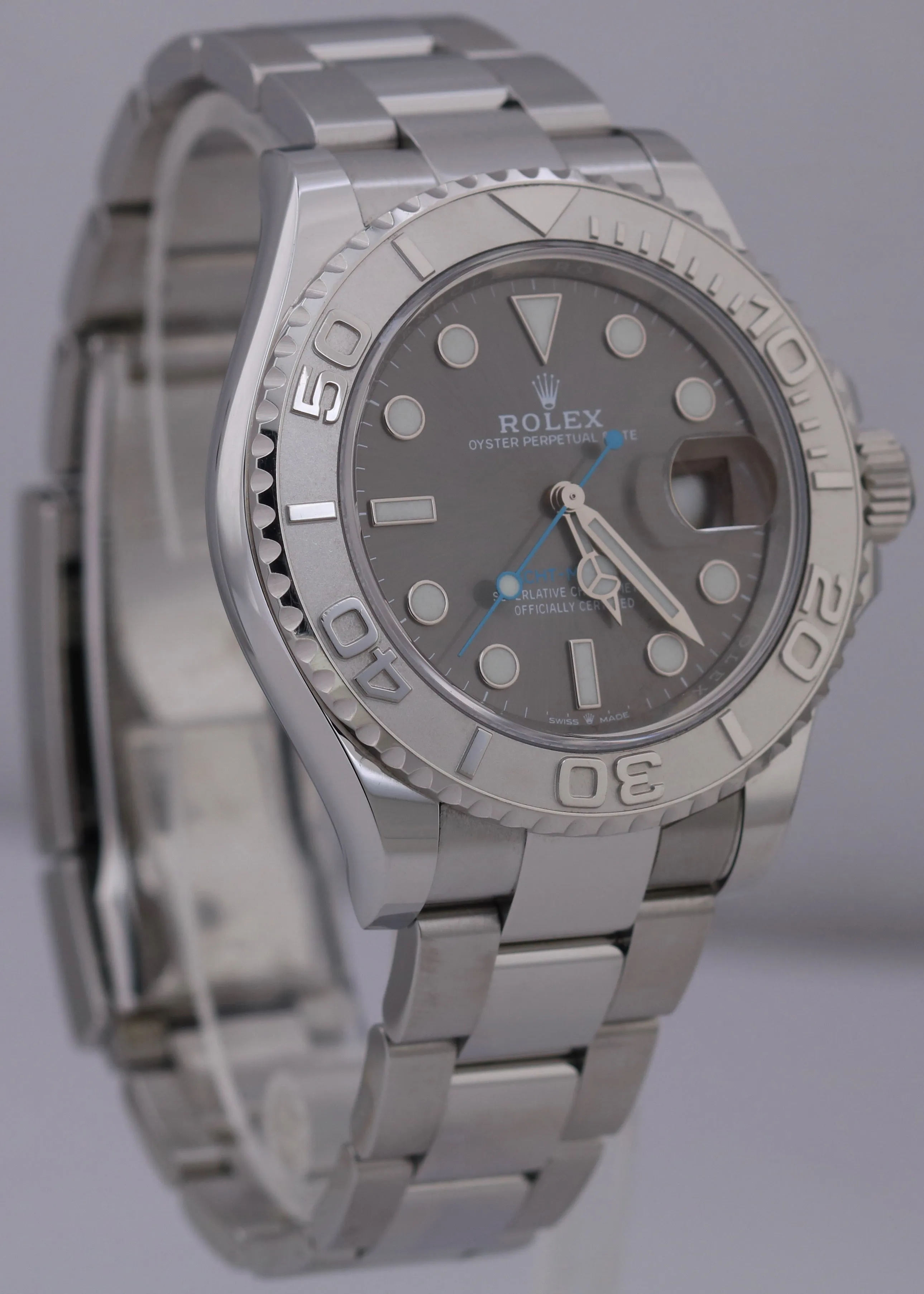 MINT 2021 PAPERS Rolex Yacht-Master 40mm RHODIUM 126622 YM1 Platinum Steel BOX