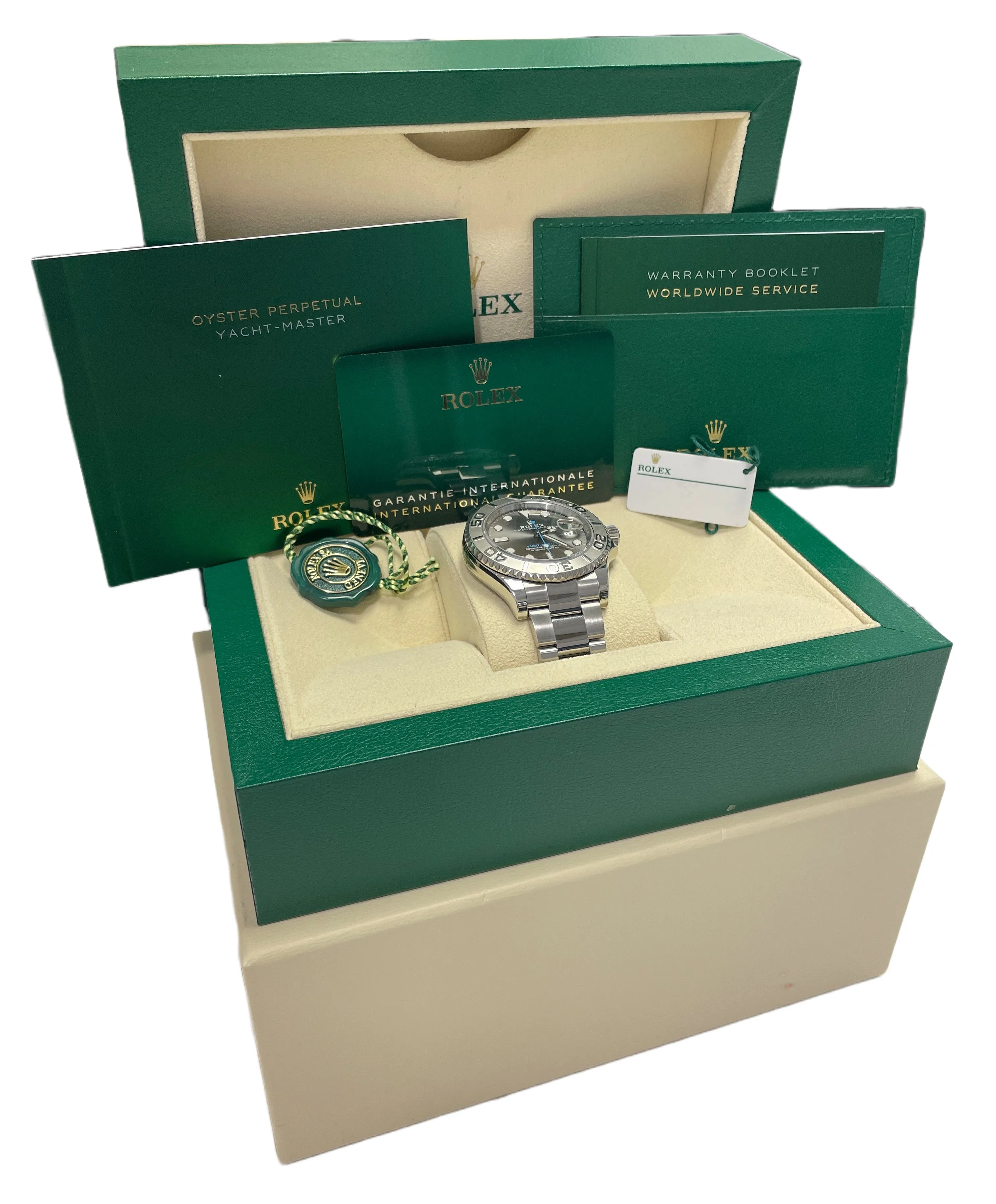 MINT 2021 PAPERS Rolex Yacht-Master 40mm RHODIUM 126622 YM1 Platinum Steel BOX