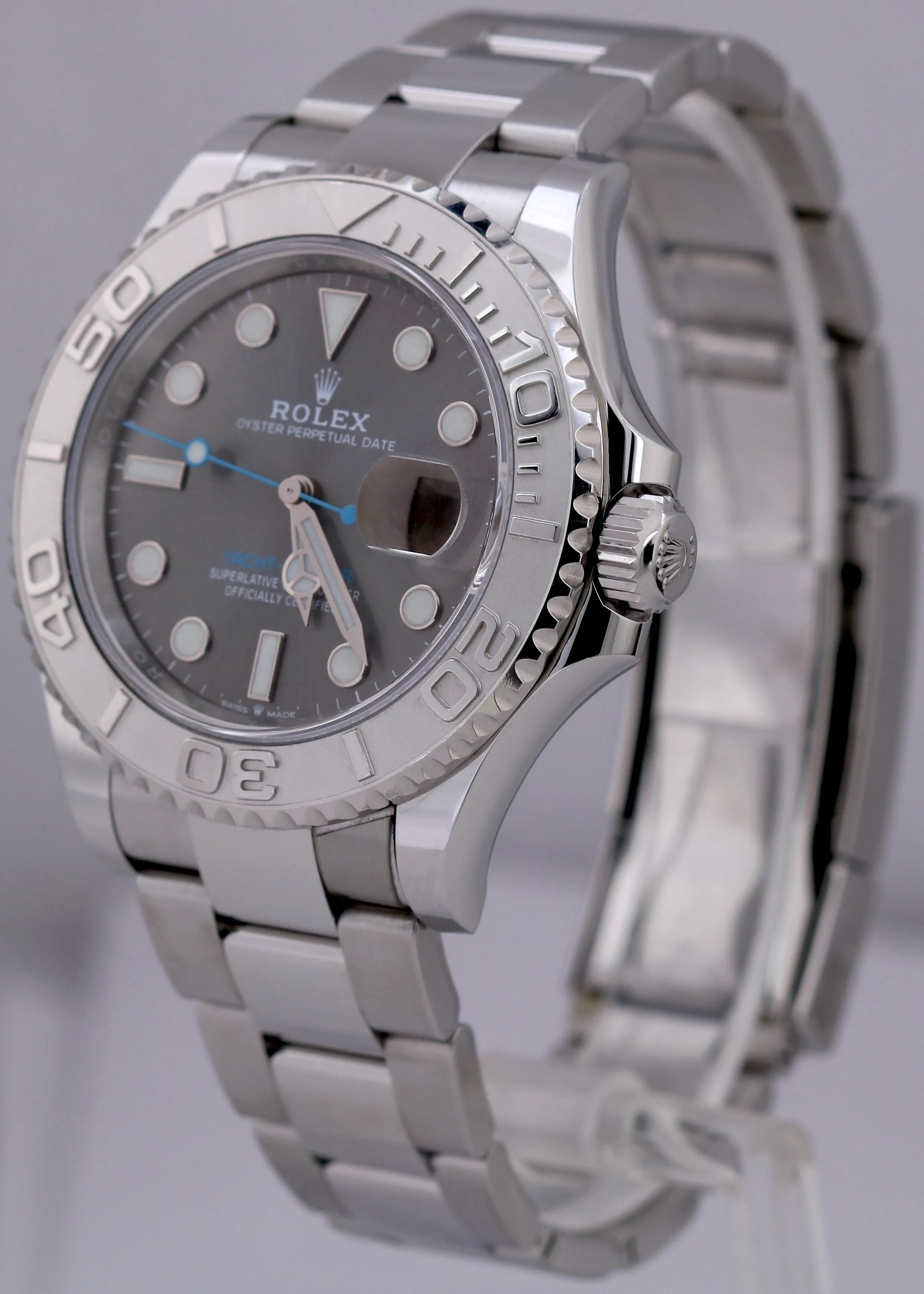 MINT 2021 PAPERS Rolex Yacht-Master 40mm RHODIUM 126622 YM1 Platinum Steel BOX