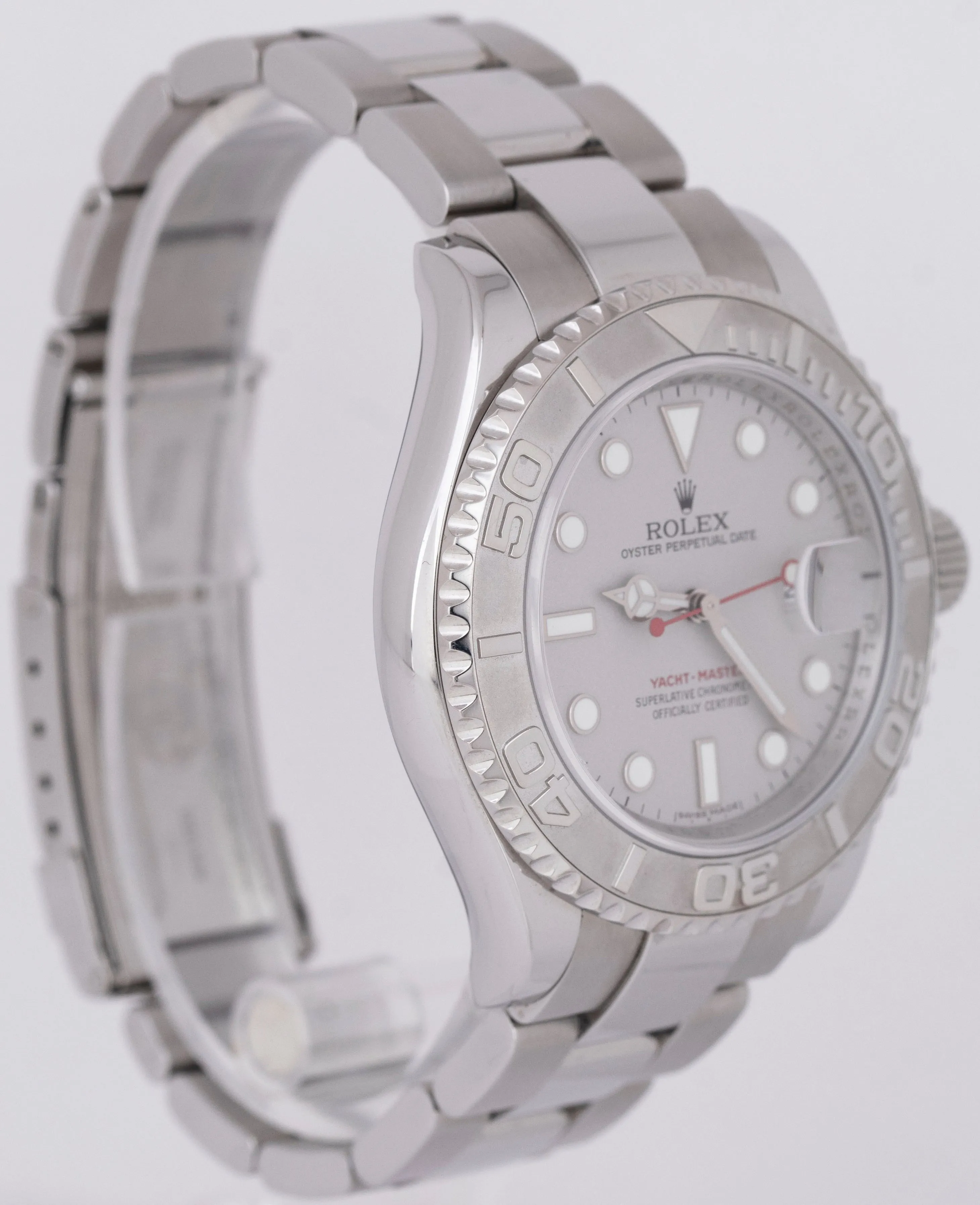 MINT PAPERS REHAUT Rolex Yacht-Master Stainless Platinum 40mm Watch 16622 B P