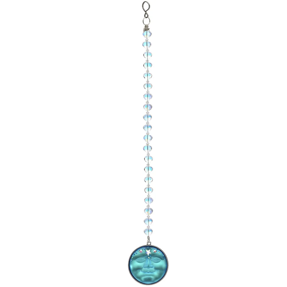 Mystic Goddess Seaview Moon Compass Rose Shimmer (Silver Ox/50mm Mystic Blue Sphinx)