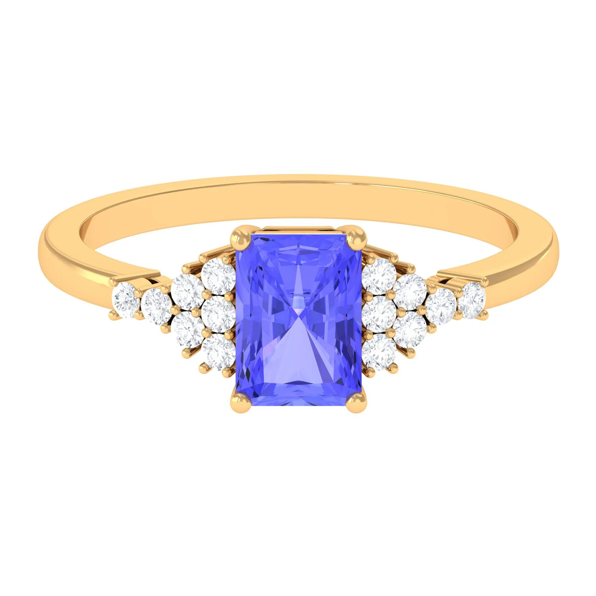 Natural Tanzanite Solitaire Engagement Ring