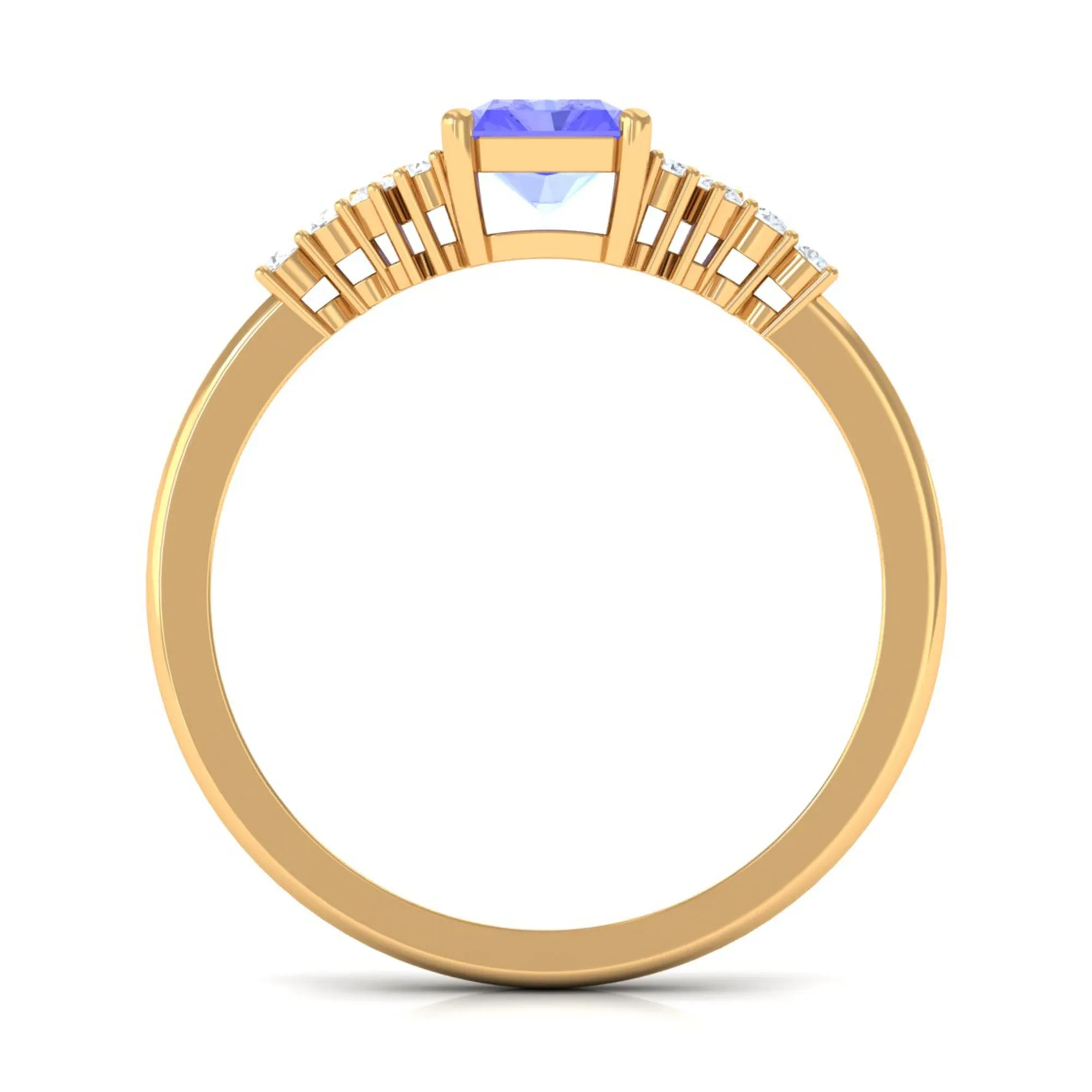 Natural Tanzanite Solitaire Engagement Ring