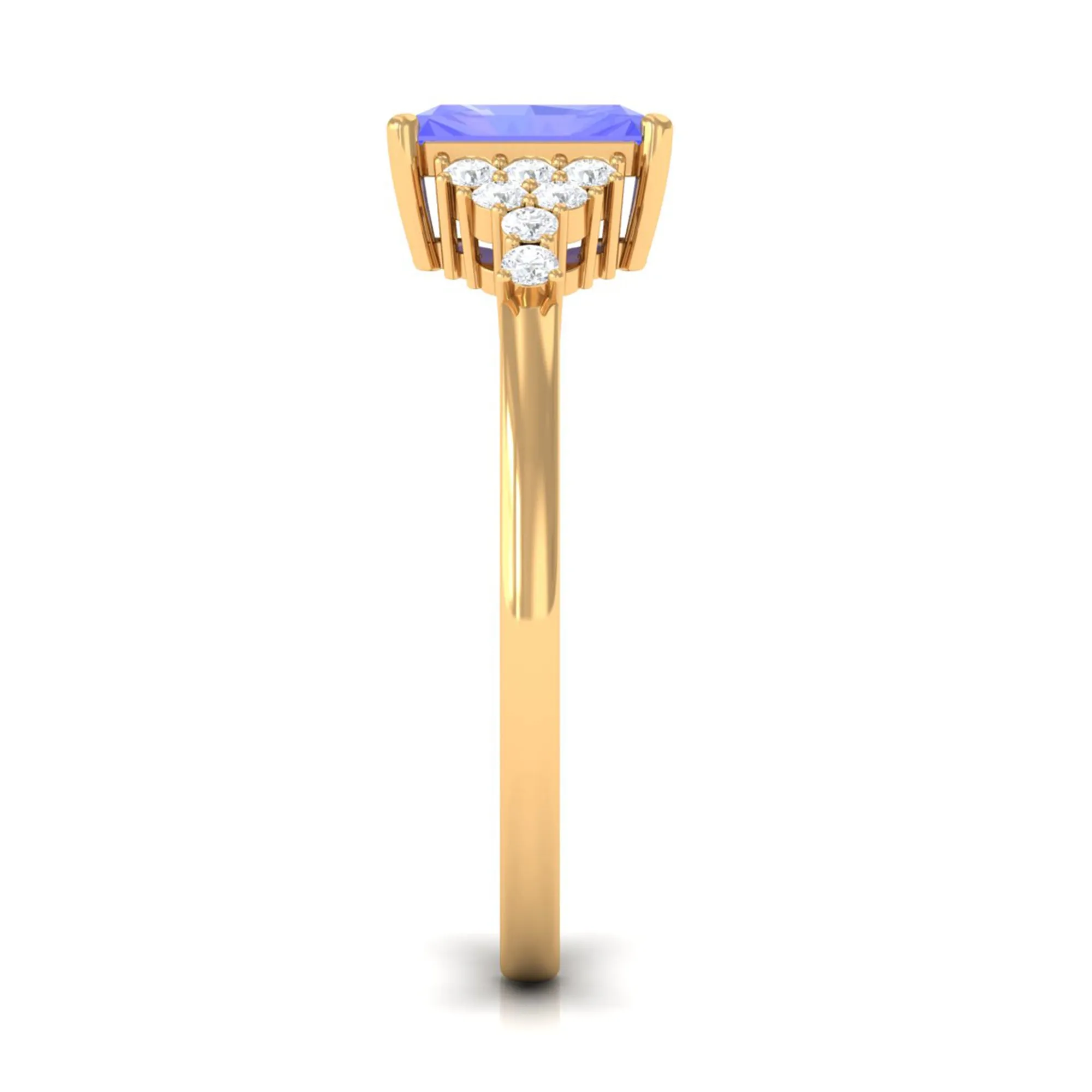 Natural Tanzanite Solitaire Engagement Ring