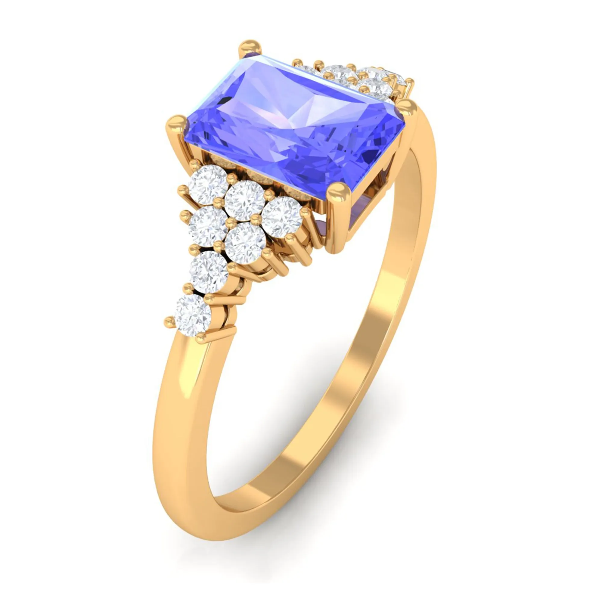 Natural Tanzanite Solitaire Engagement Ring