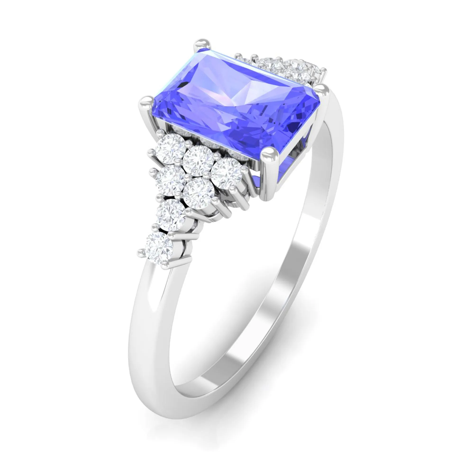 Natural Tanzanite Solitaire Engagement Ring