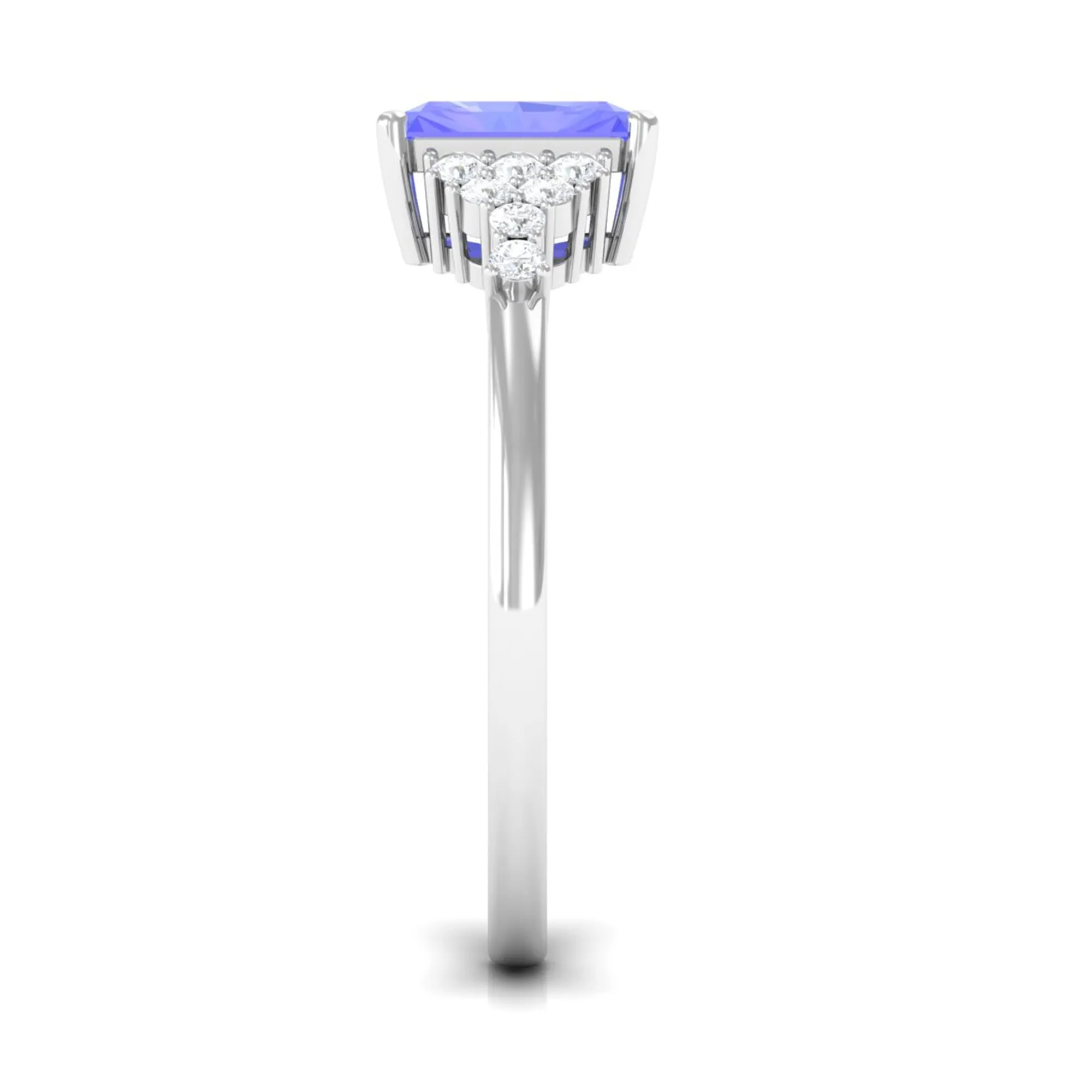 Natural Tanzanite Solitaire Engagement Ring