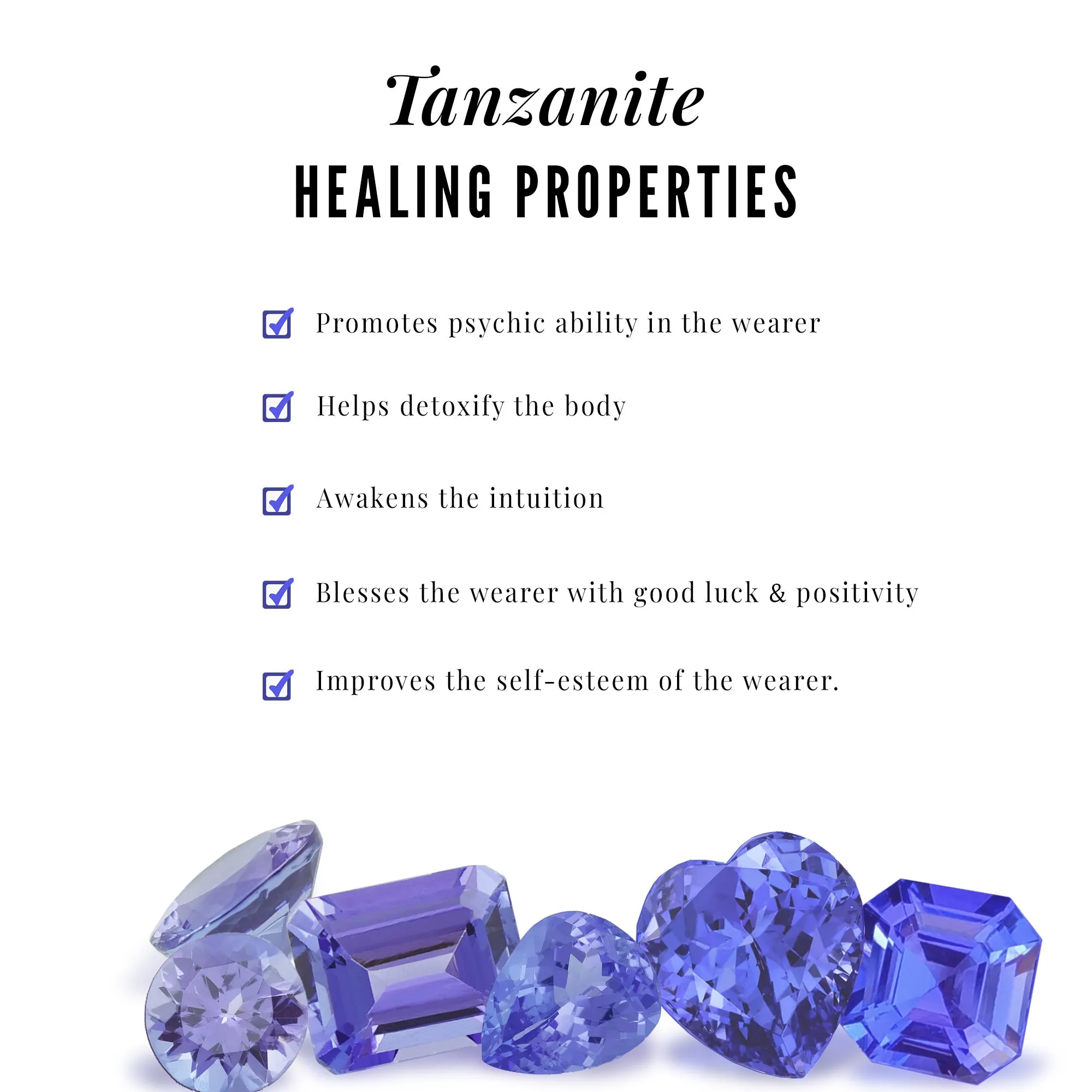 Natural Tanzanite Solitaire Engagement Ring