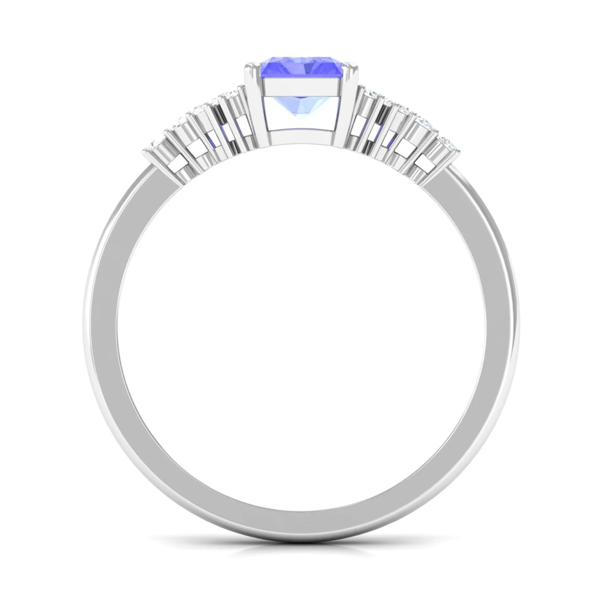 Natural Tanzanite Solitaire Engagement Ring