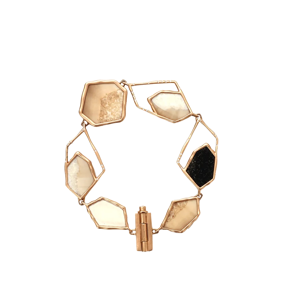Ombre Fossilized Walrus Geometric Bracelet