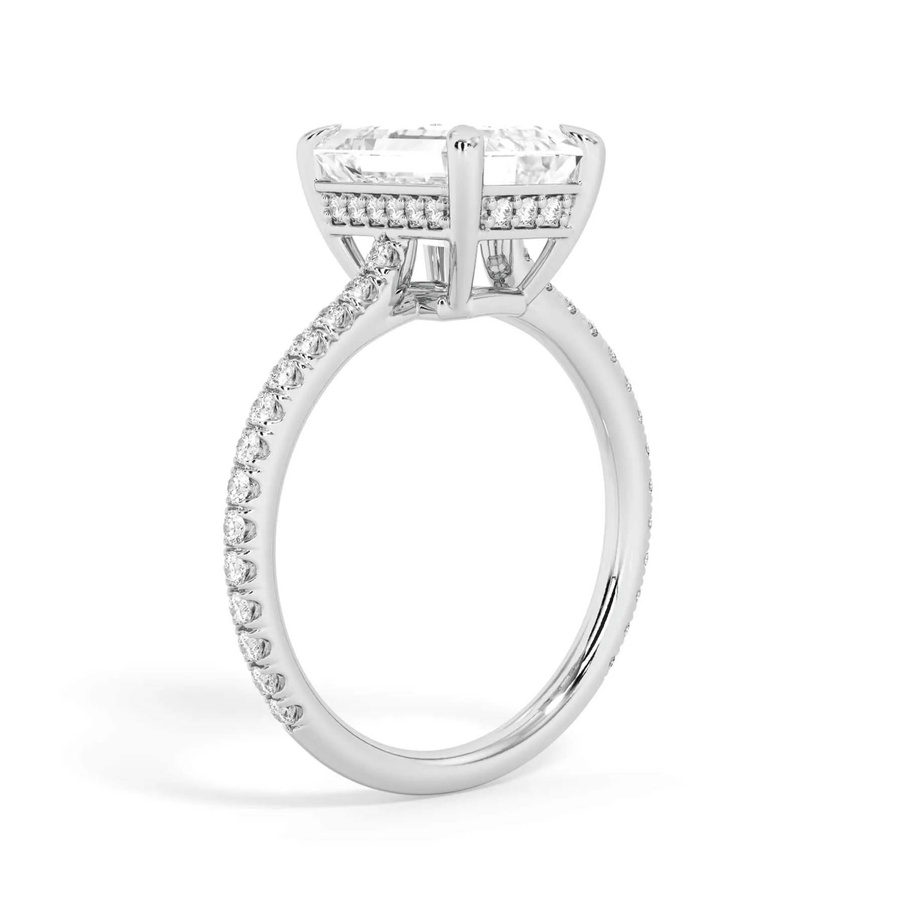 Oval Pave Engagement Ring