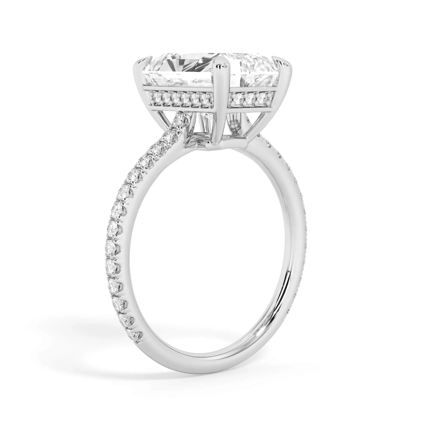 Oval Pave Engagement Ring