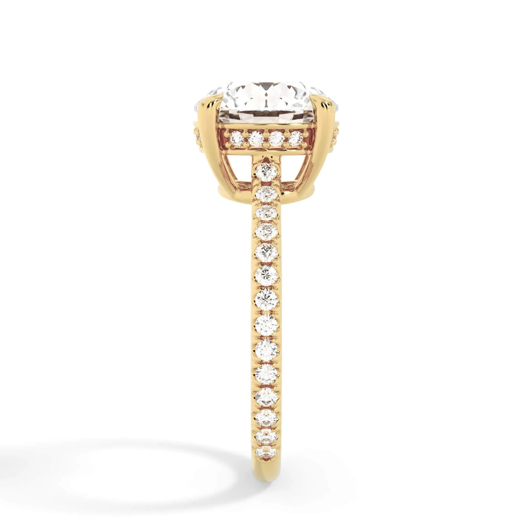 Oval Pave Engagement Ring