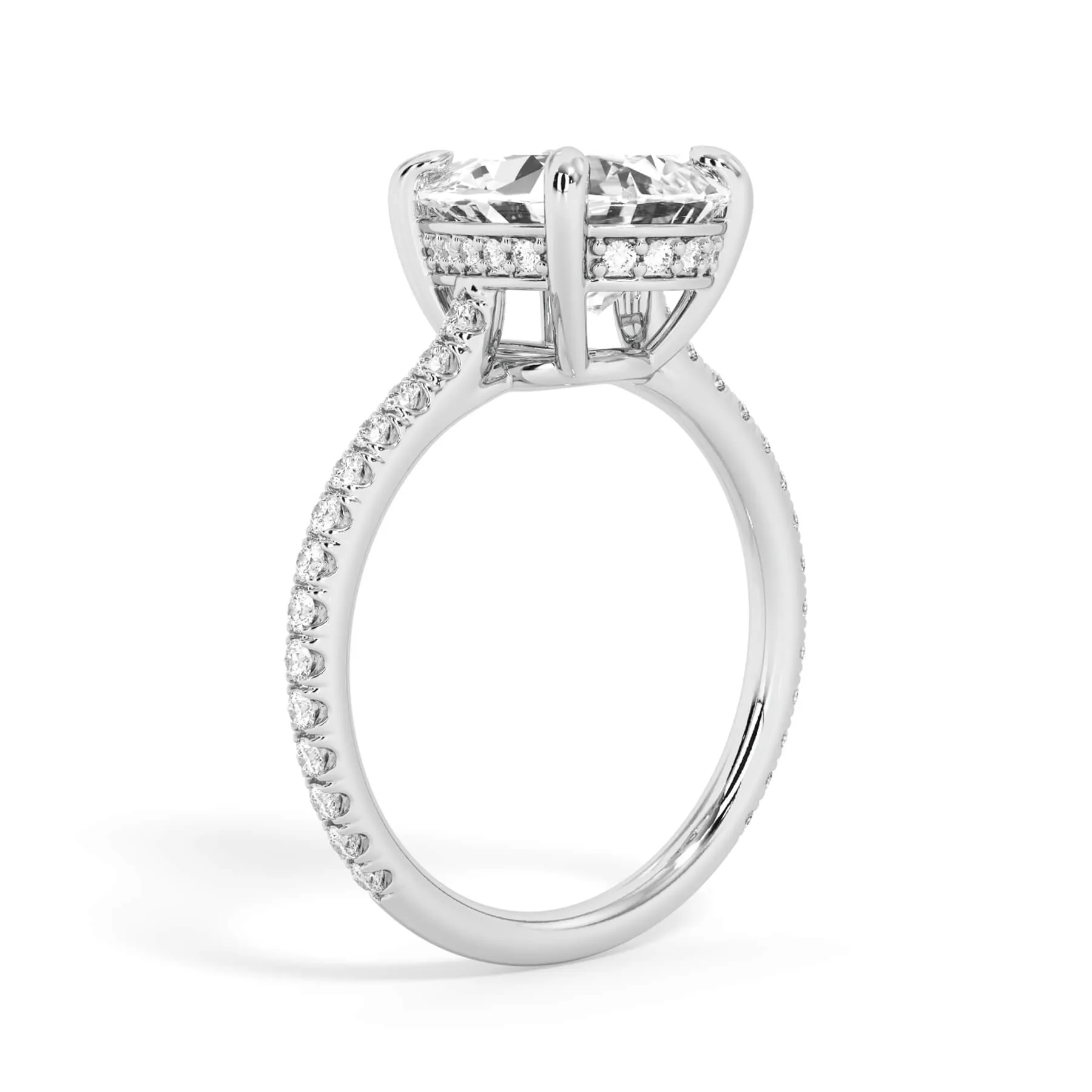 Oval Pave Engagement Ring