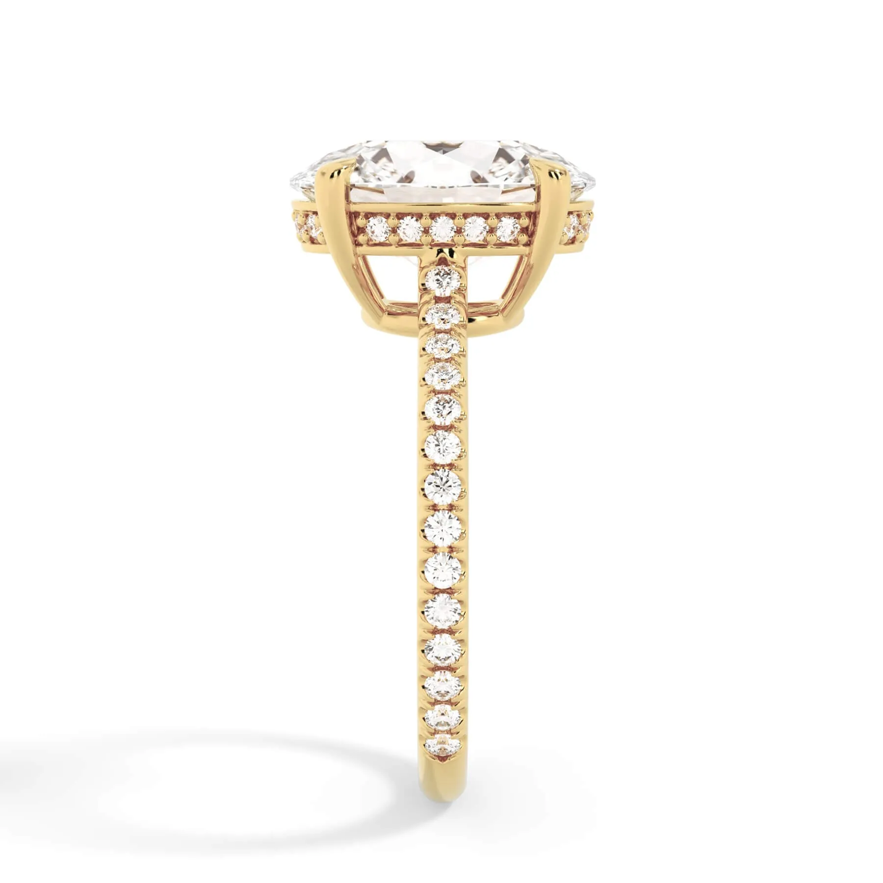 Oval Pave Engagement Ring