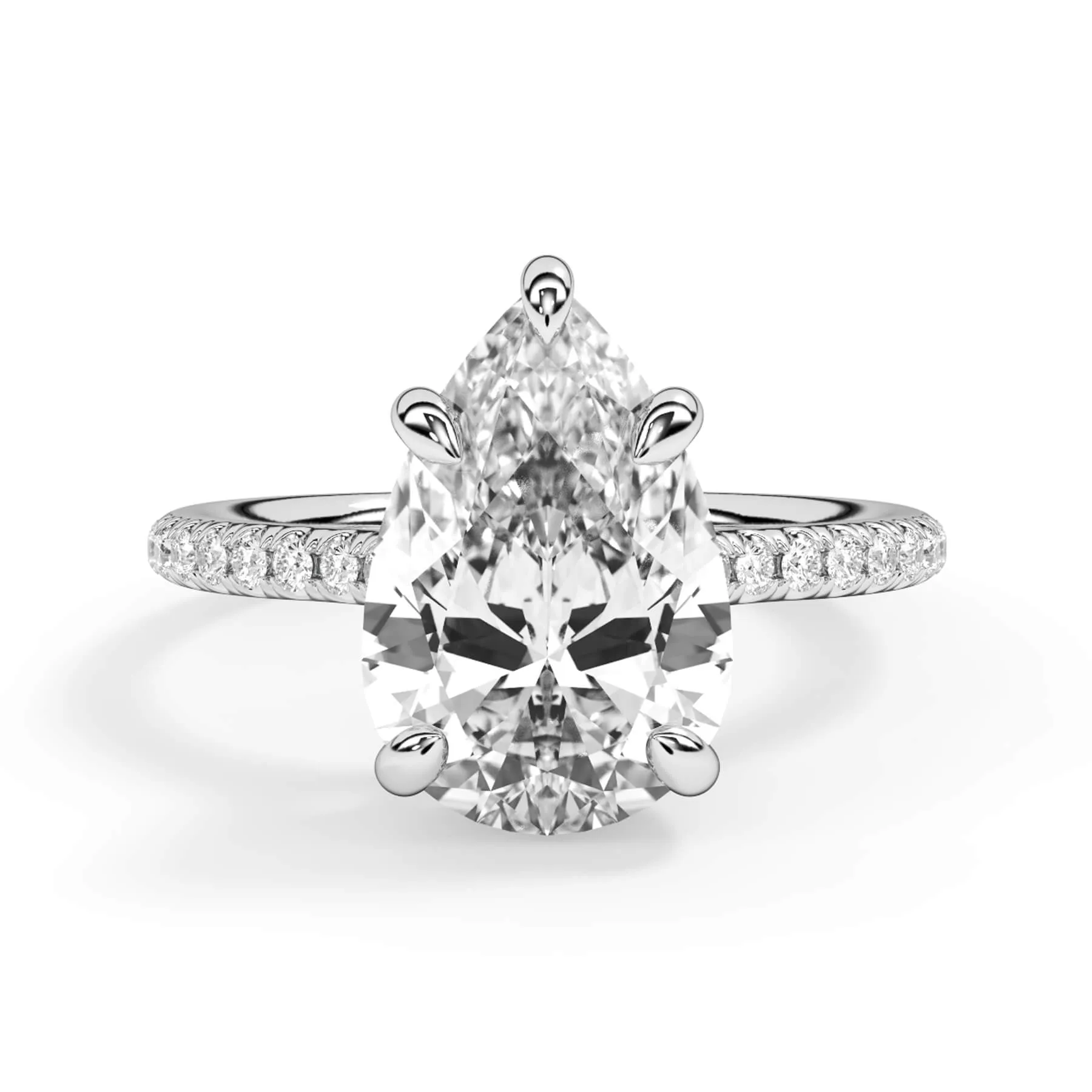 Oval Pave Engagement Ring