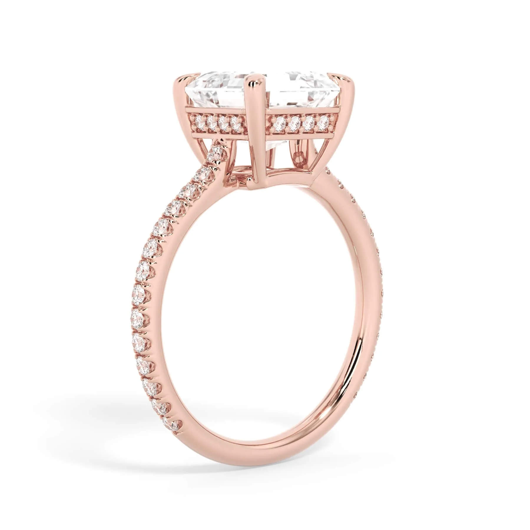 Oval Pave Engagement Ring