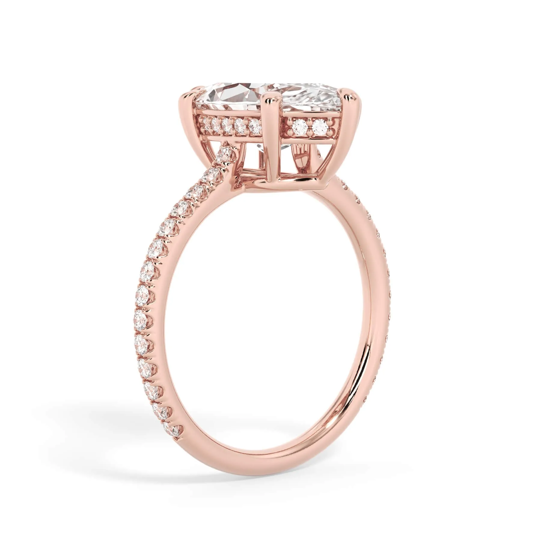 Oval Pave Engagement Ring