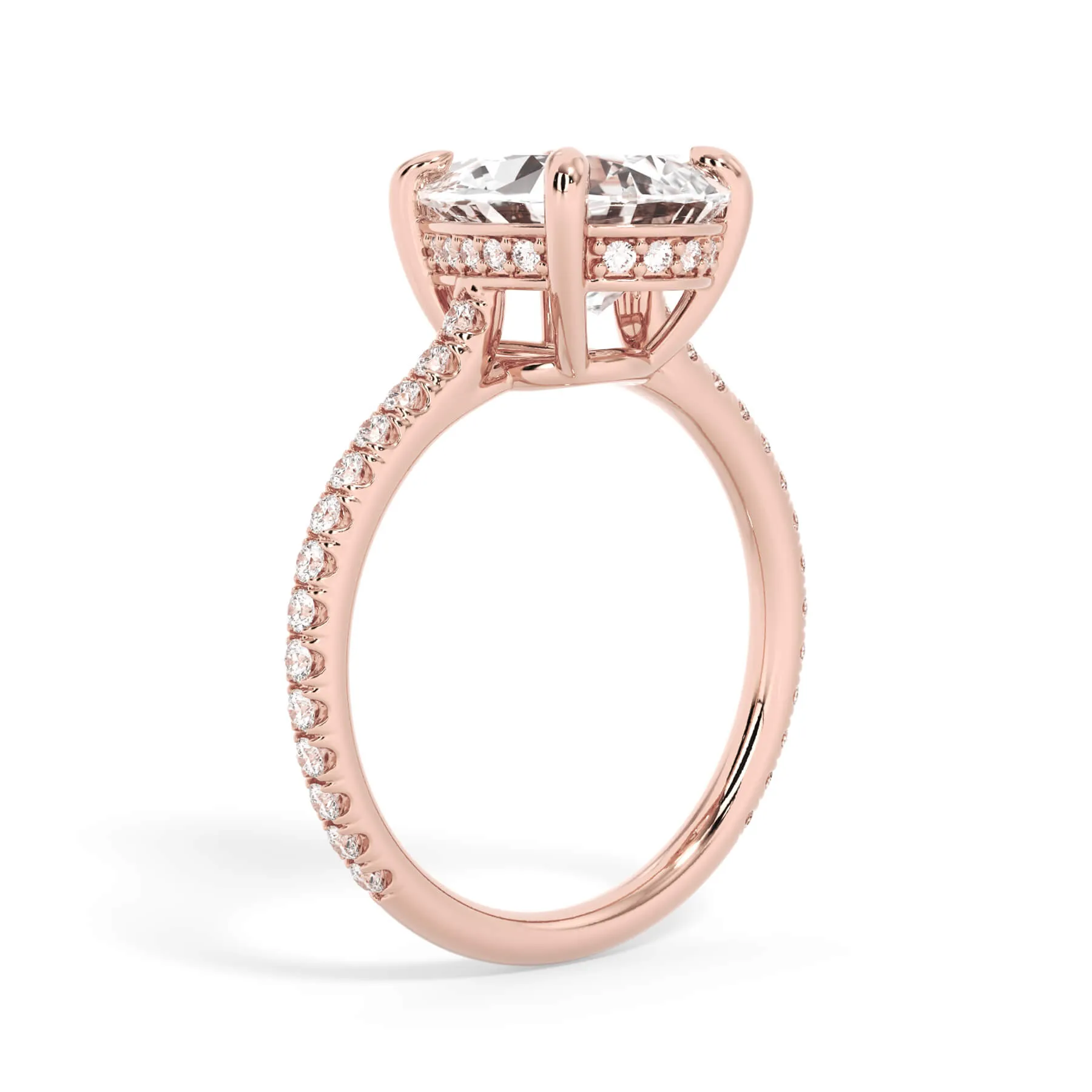 Oval Pave Engagement Ring
