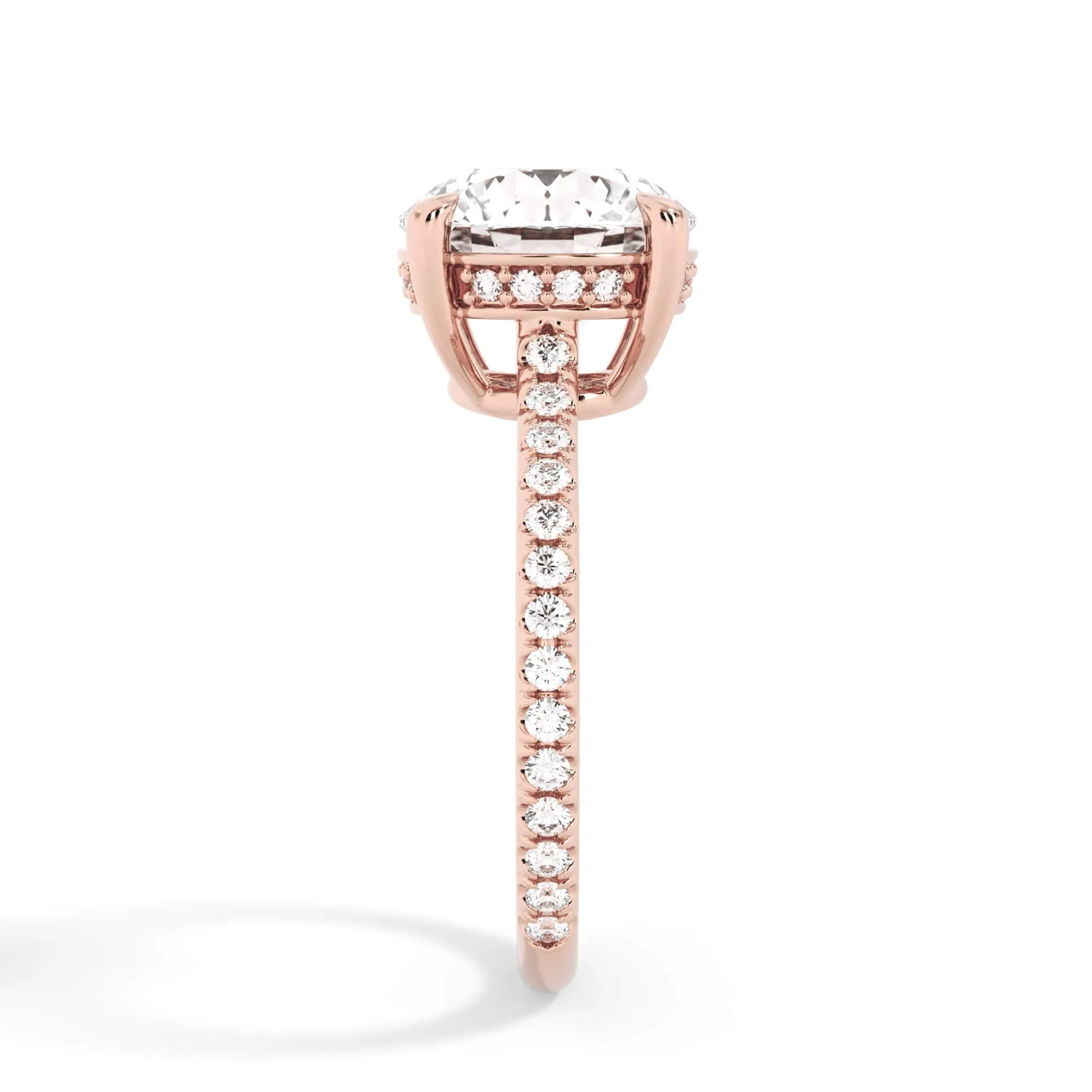 Oval Pave Engagement Ring