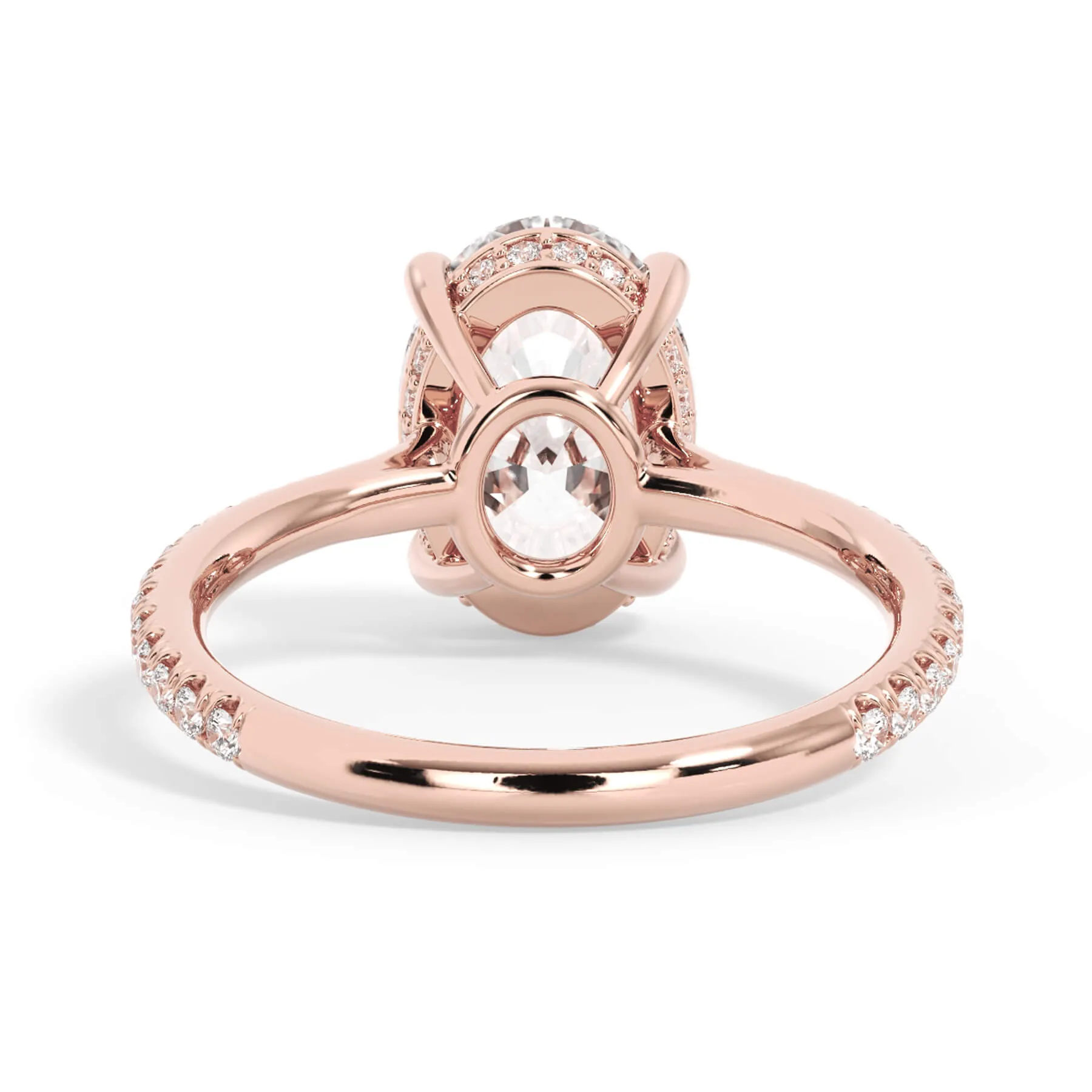 Oval Pave Engagement Ring
