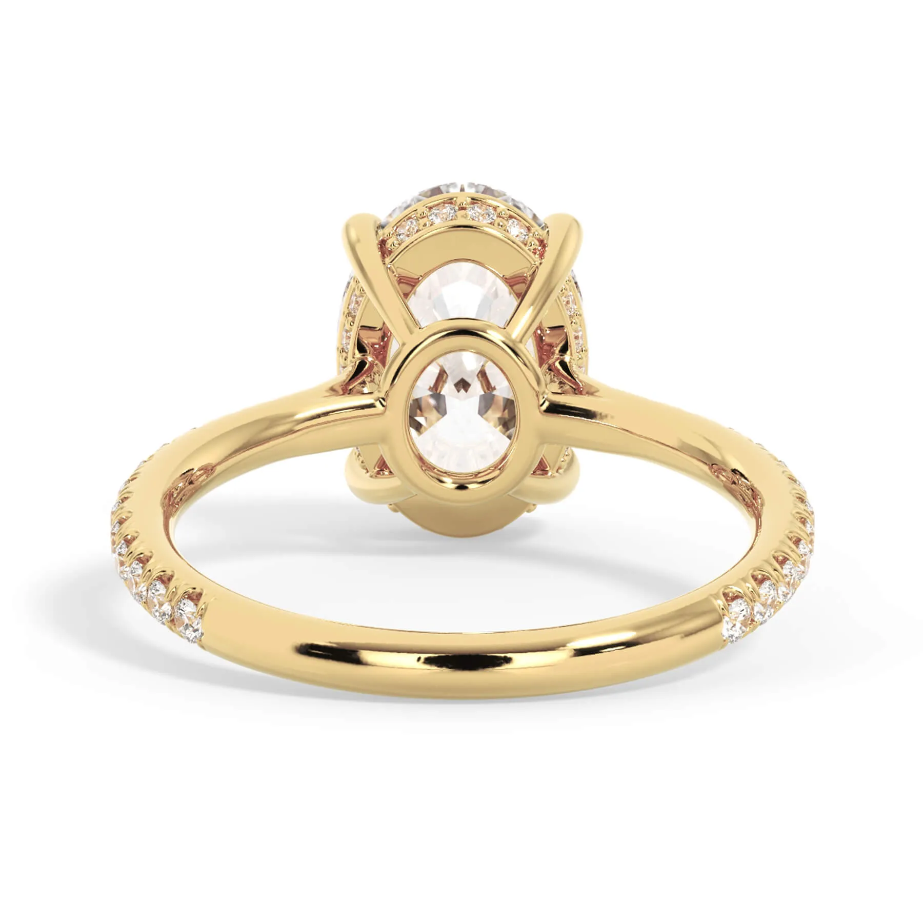 Oval Pave Engagement Ring
