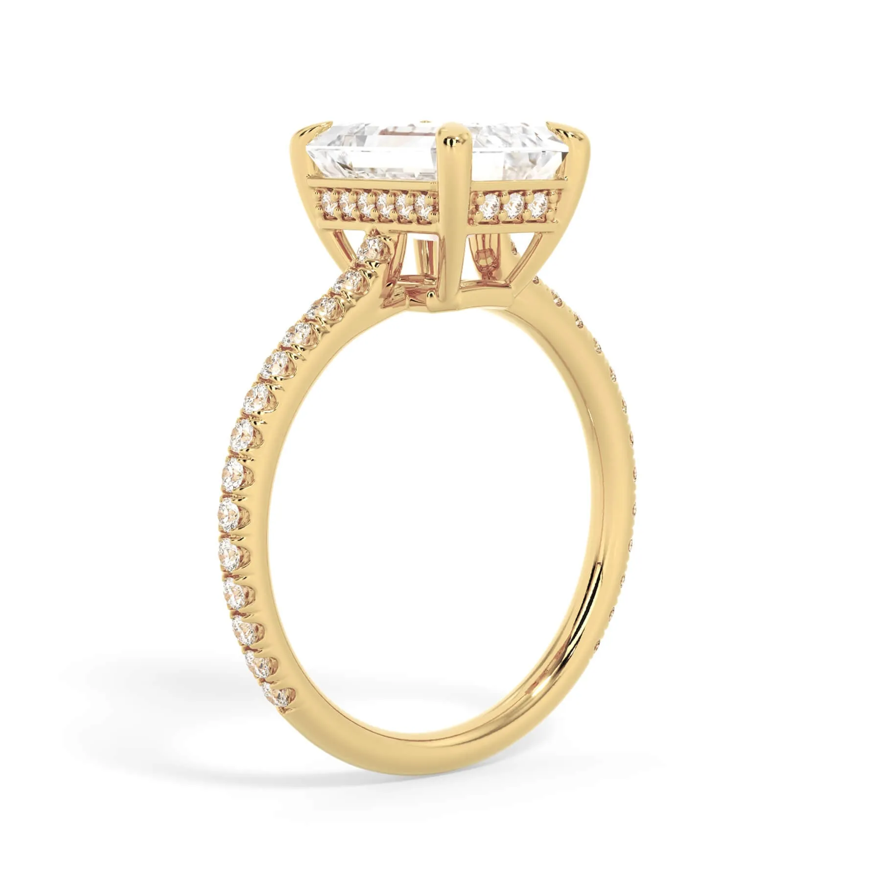 Oval Pave Engagement Ring