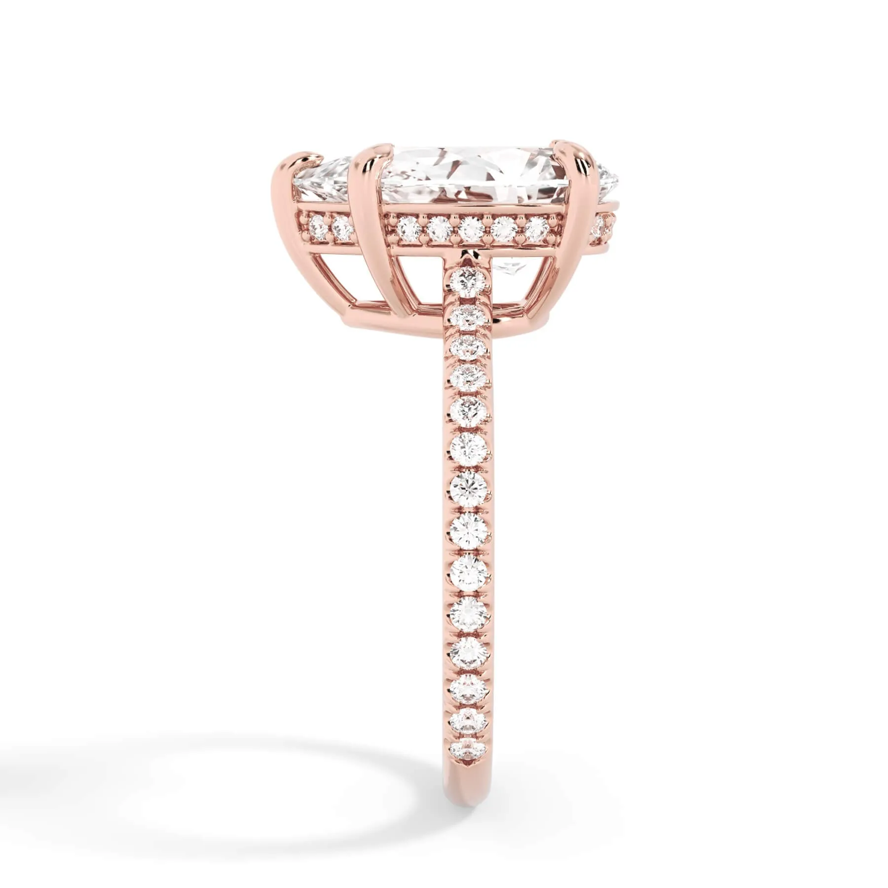 Oval Pave Engagement Ring