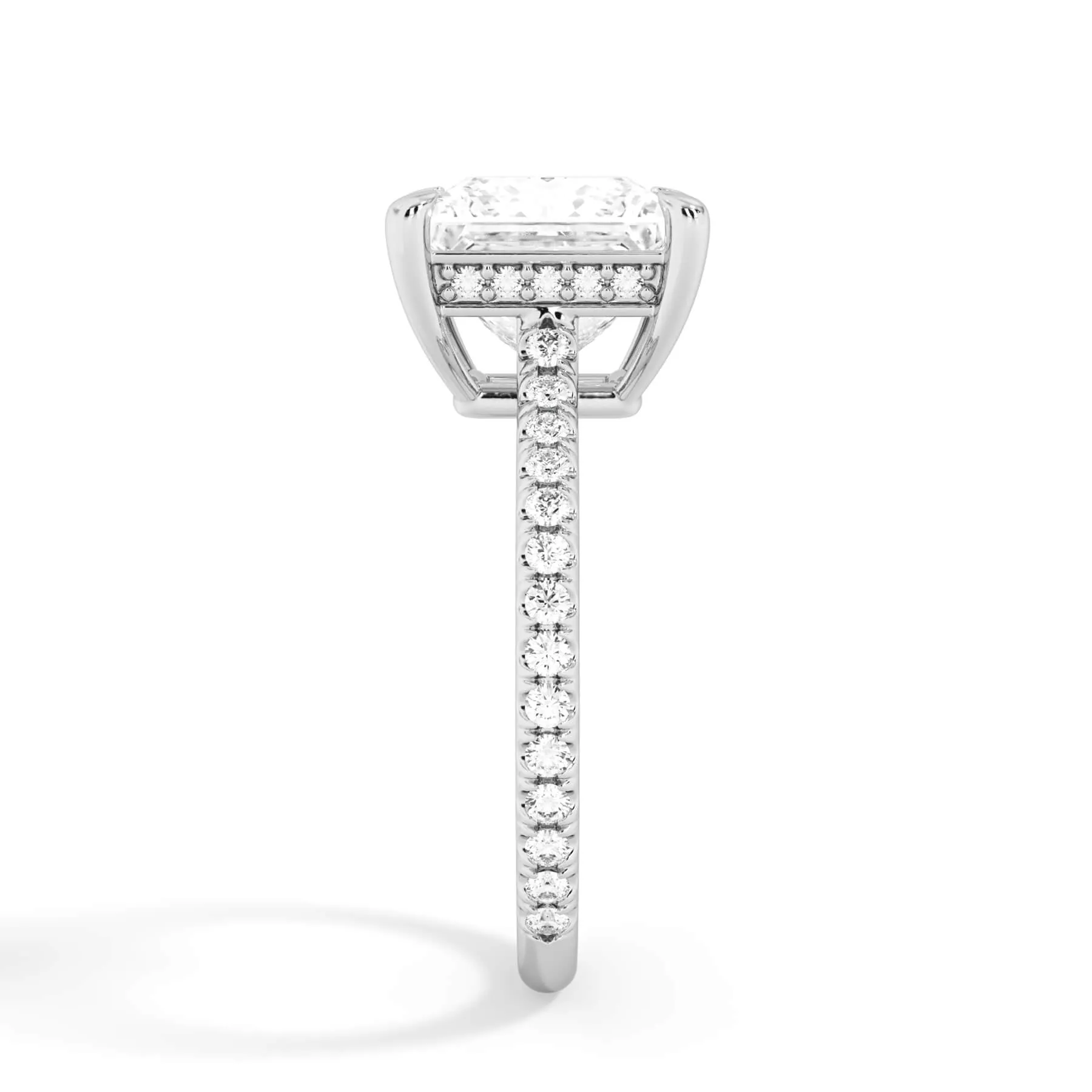 Oval Pave Engagement Ring