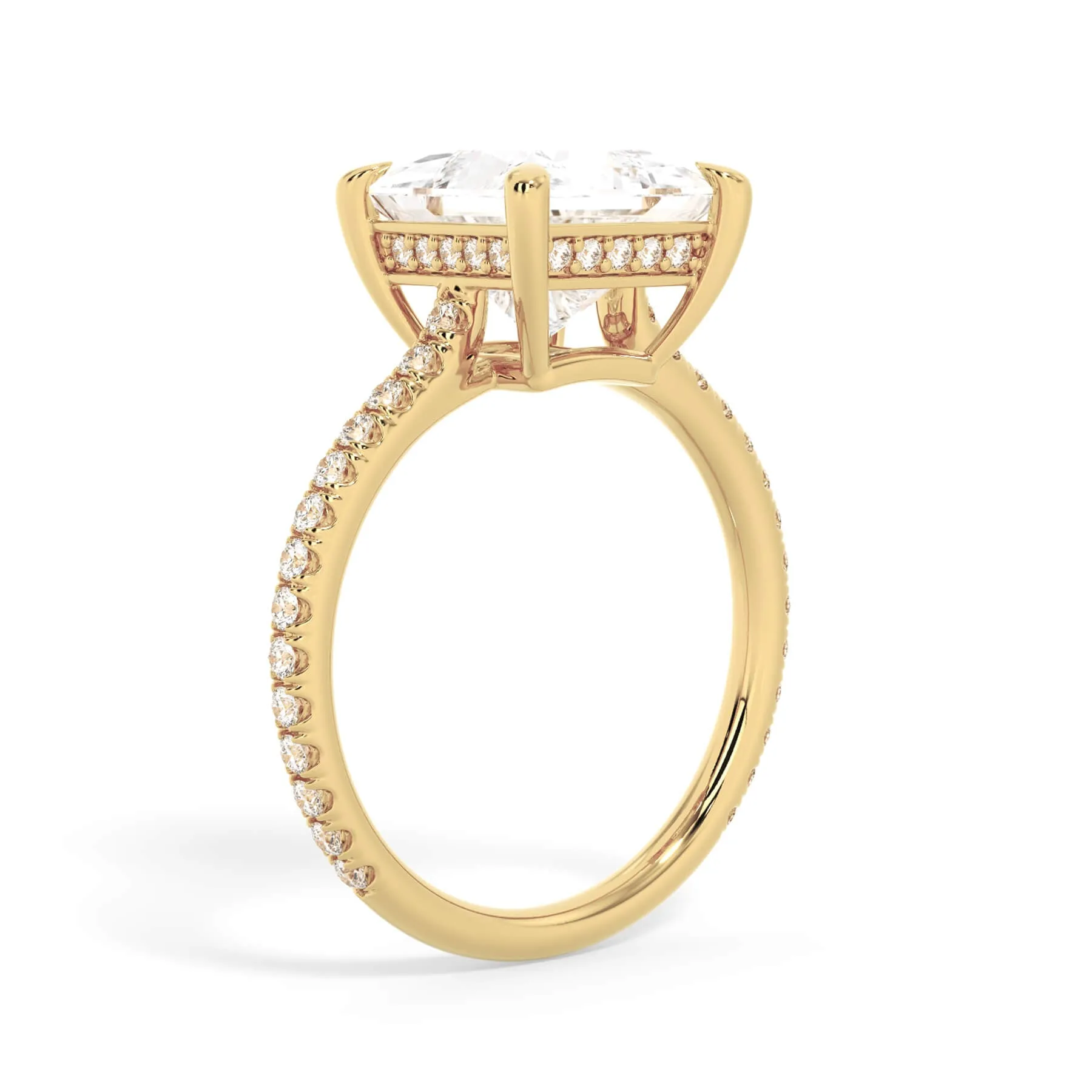 Oval Pave Engagement Ring