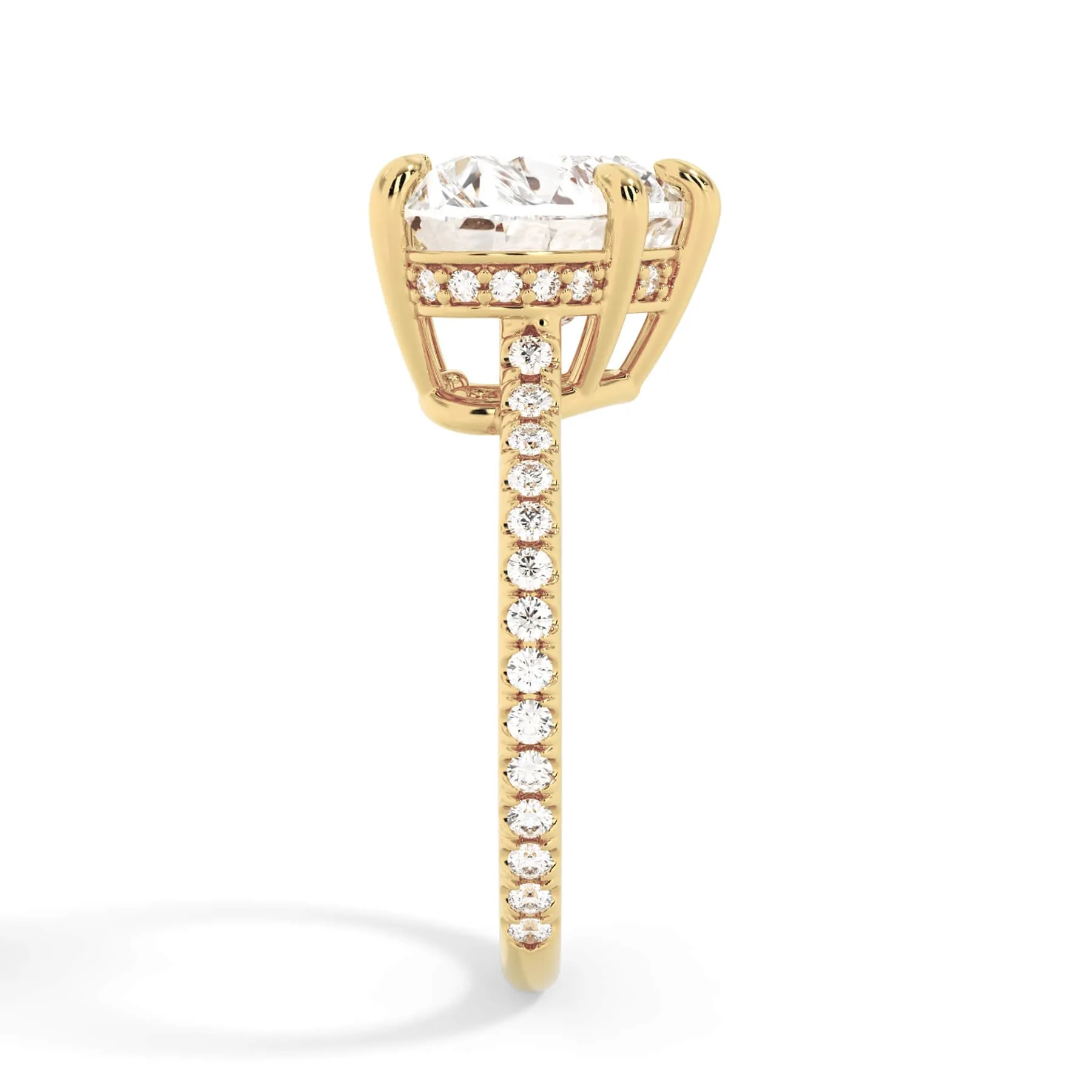 Oval Pave Engagement Ring