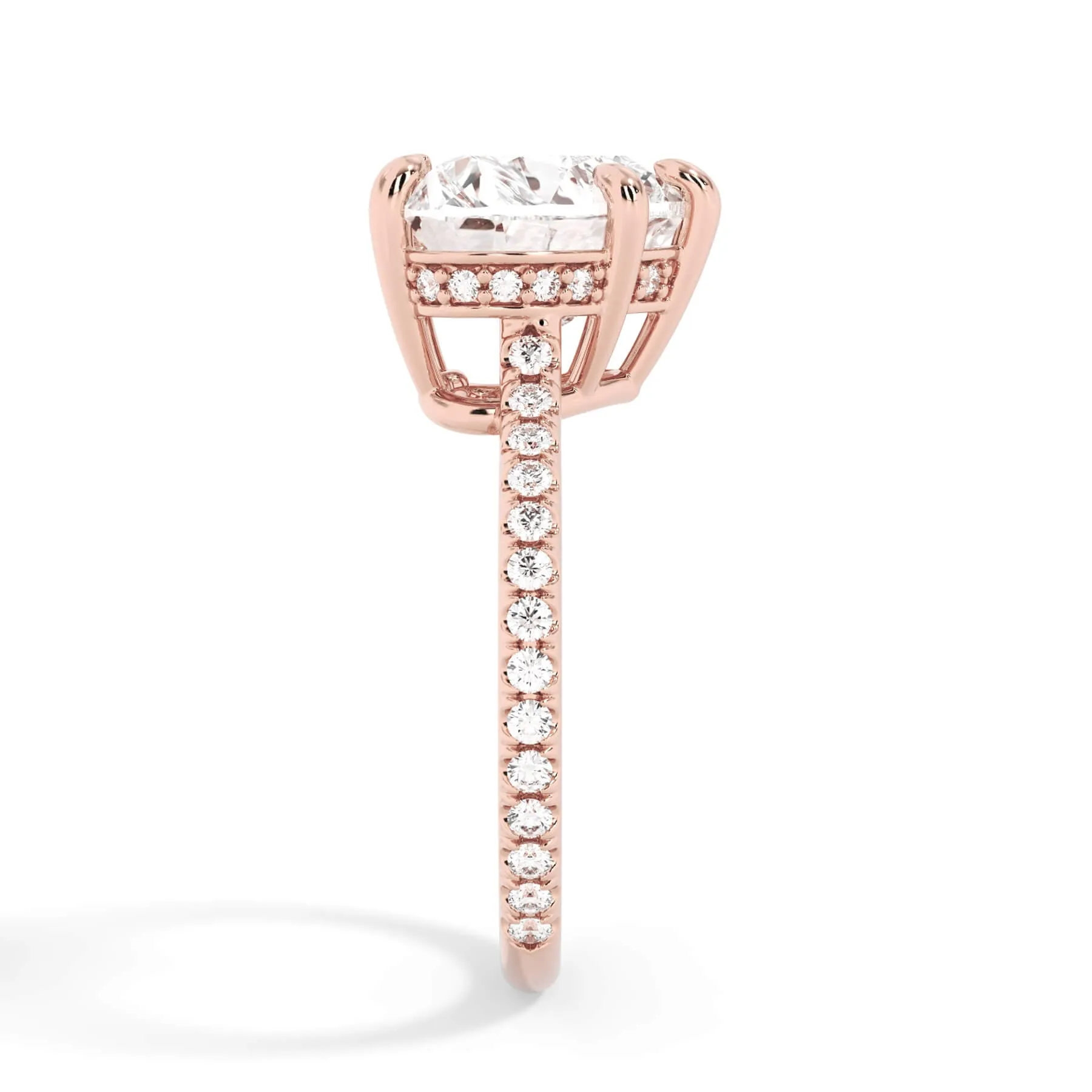Oval Pave Engagement Ring