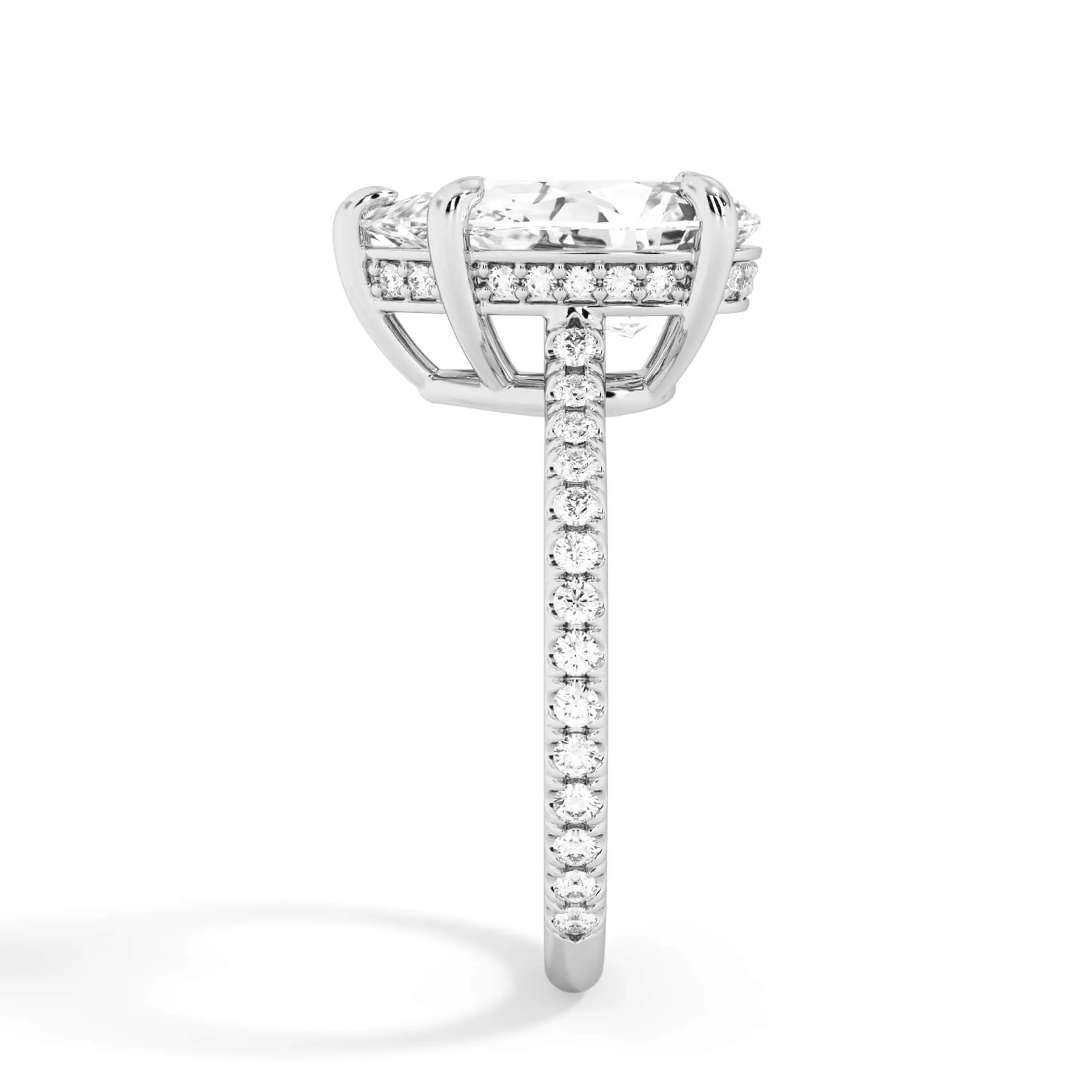 Oval Pave Engagement Ring