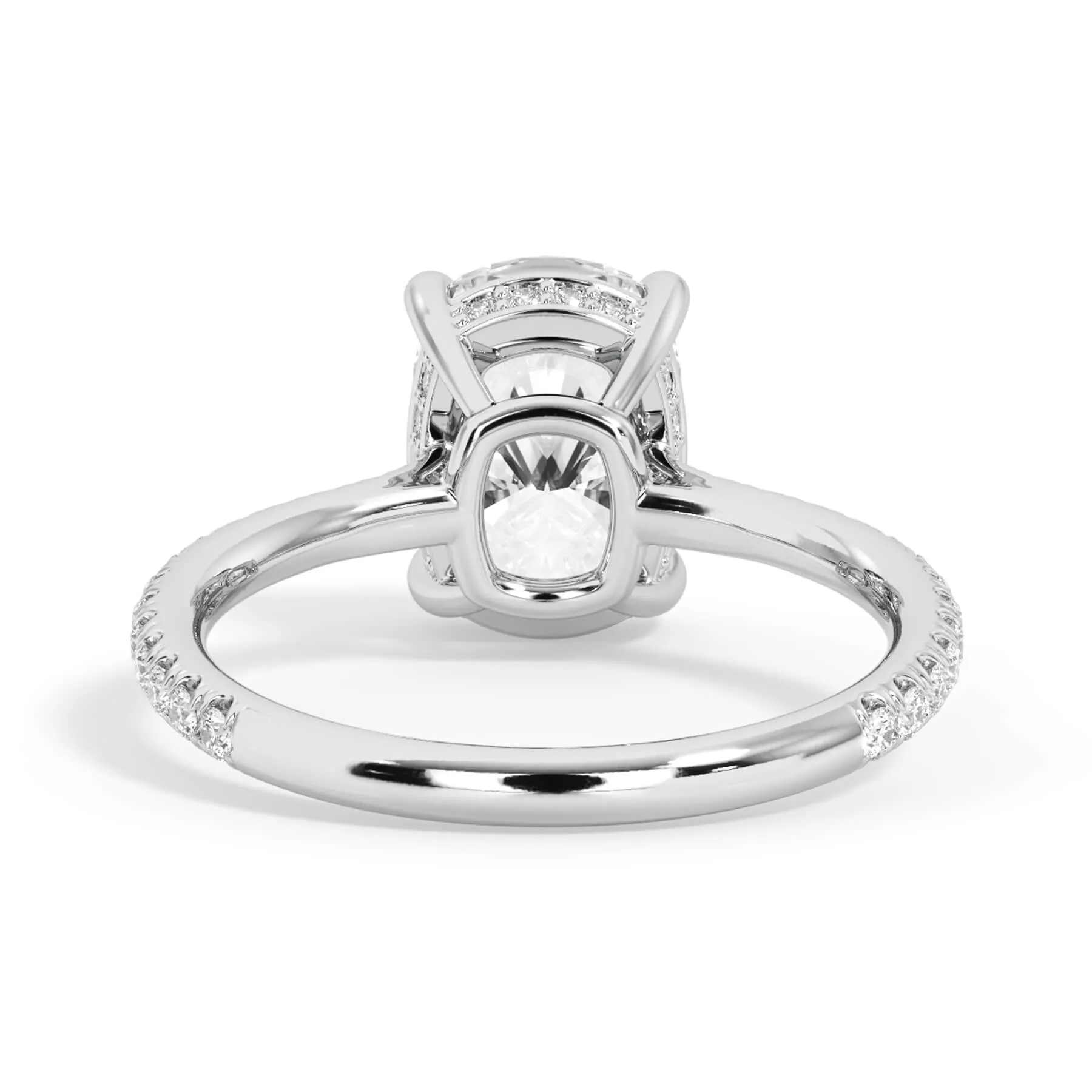 Oval Pave Engagement Ring